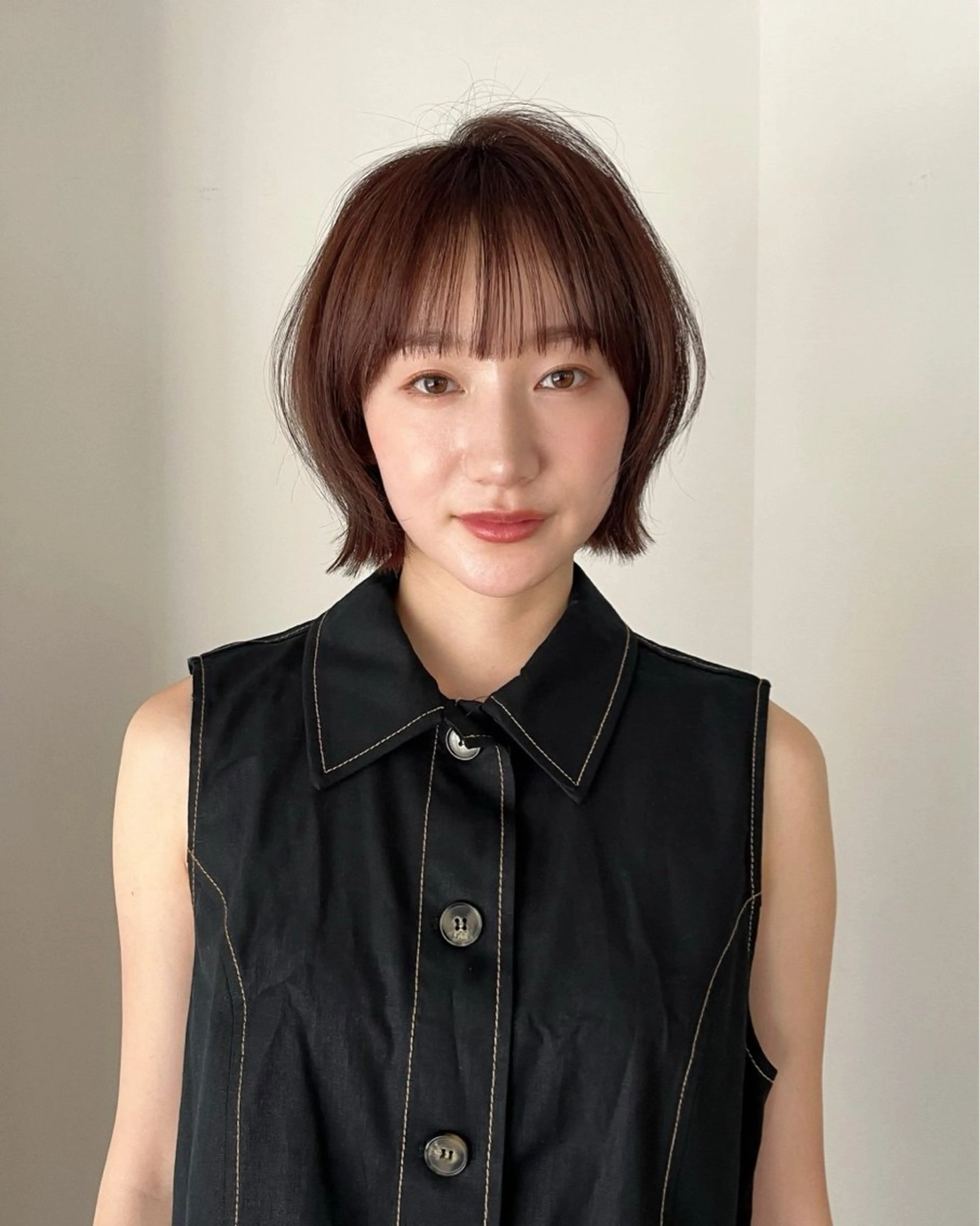 ショート ボブ レイヤーカット 義本 風佳のヘアスタイル