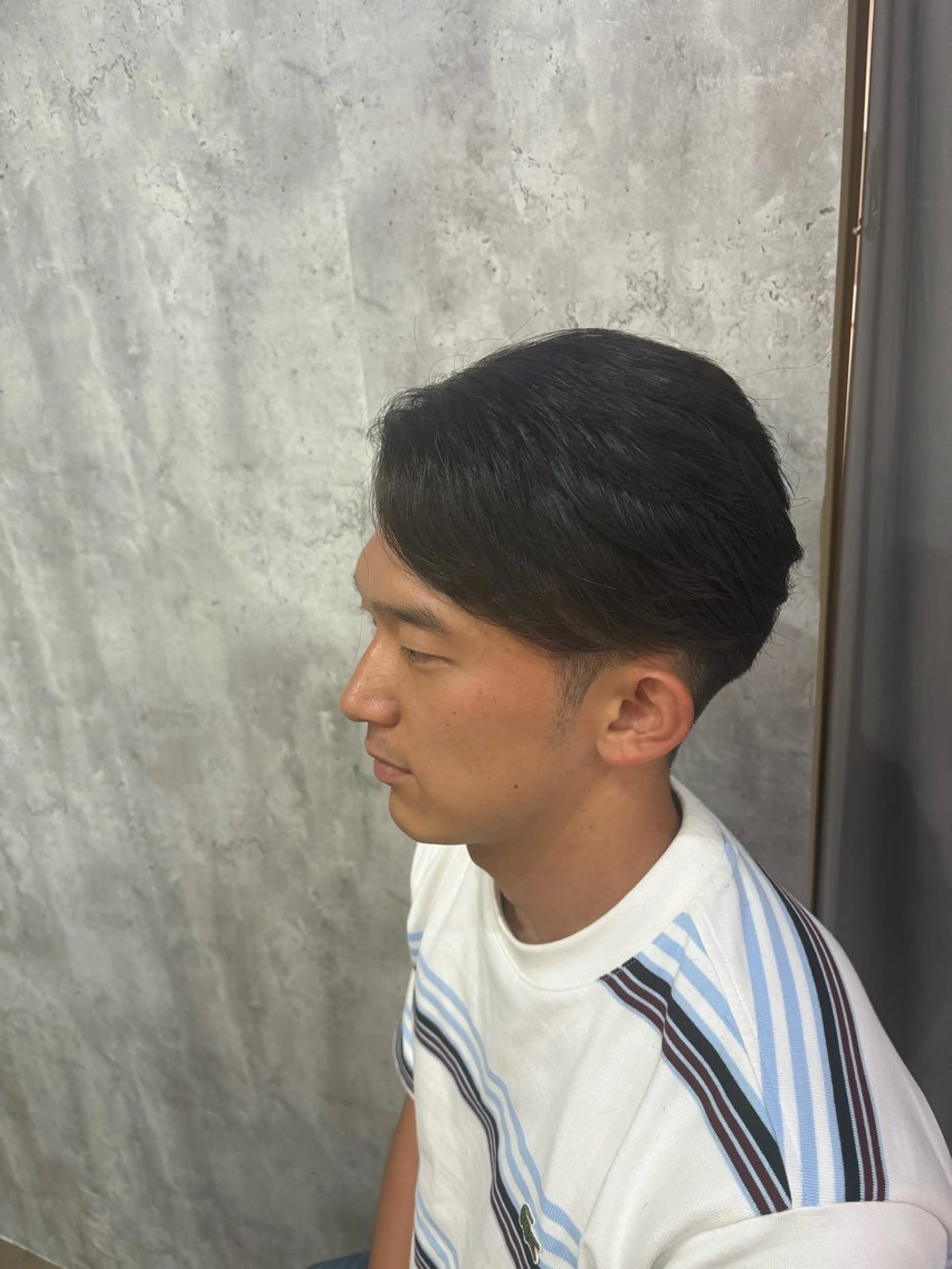 ショート パーマ メンズ 縮毛矯正 カット 縮毛矯正 韓国メンズヘア/ 毛流れヘア　須田龍世のヘアスタイル