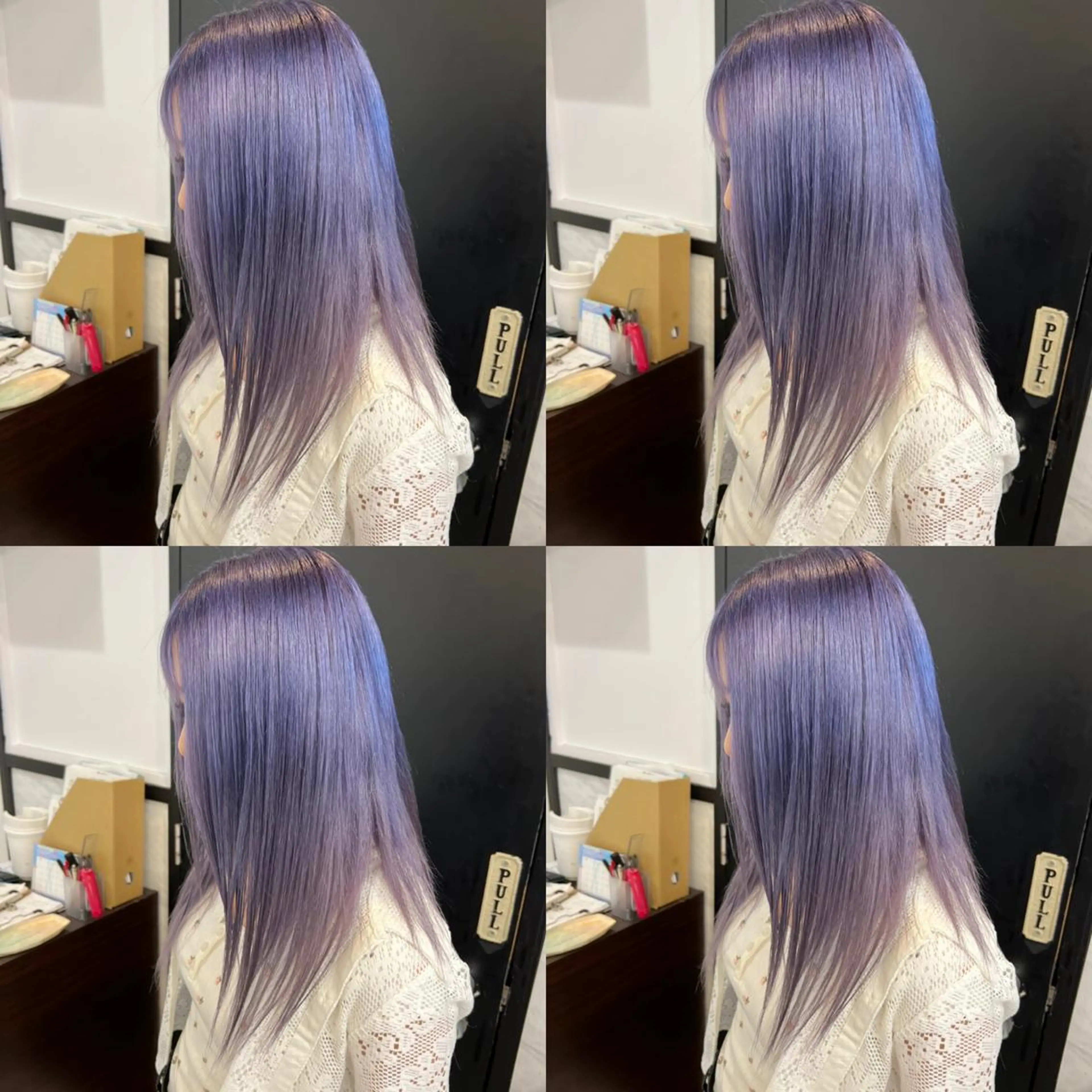 セミロング カラー ラベンダーカラー ヘアカラー トリートメント ✨縮毛矯正✖︎顔周り レイヤー✨ナカムラのヘアスタイル