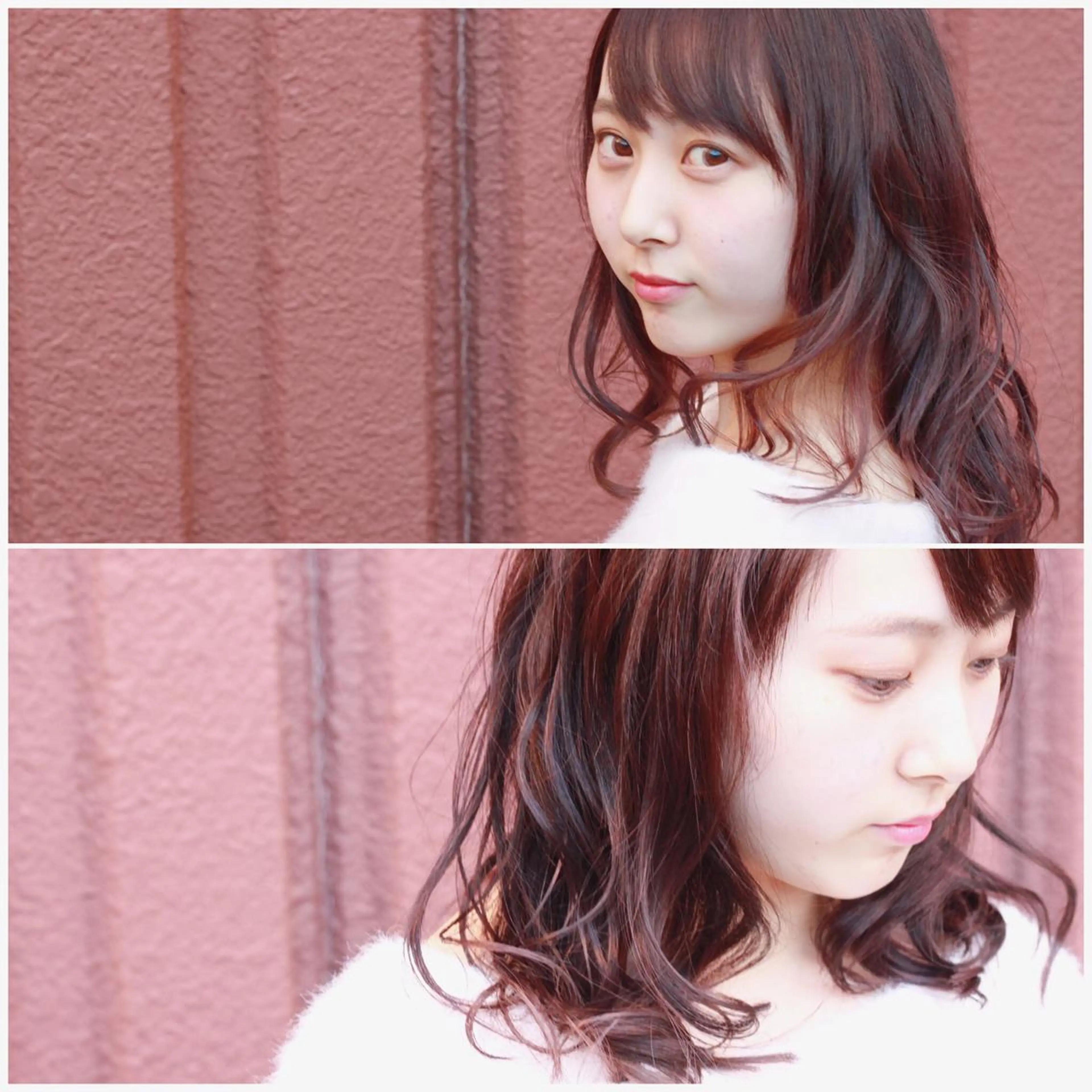 セミロング カラー ラベンダーカラー ラベンダーピンク ピンクカラー ヘアカラー Viage （ビアージュ）のヘアスタイル