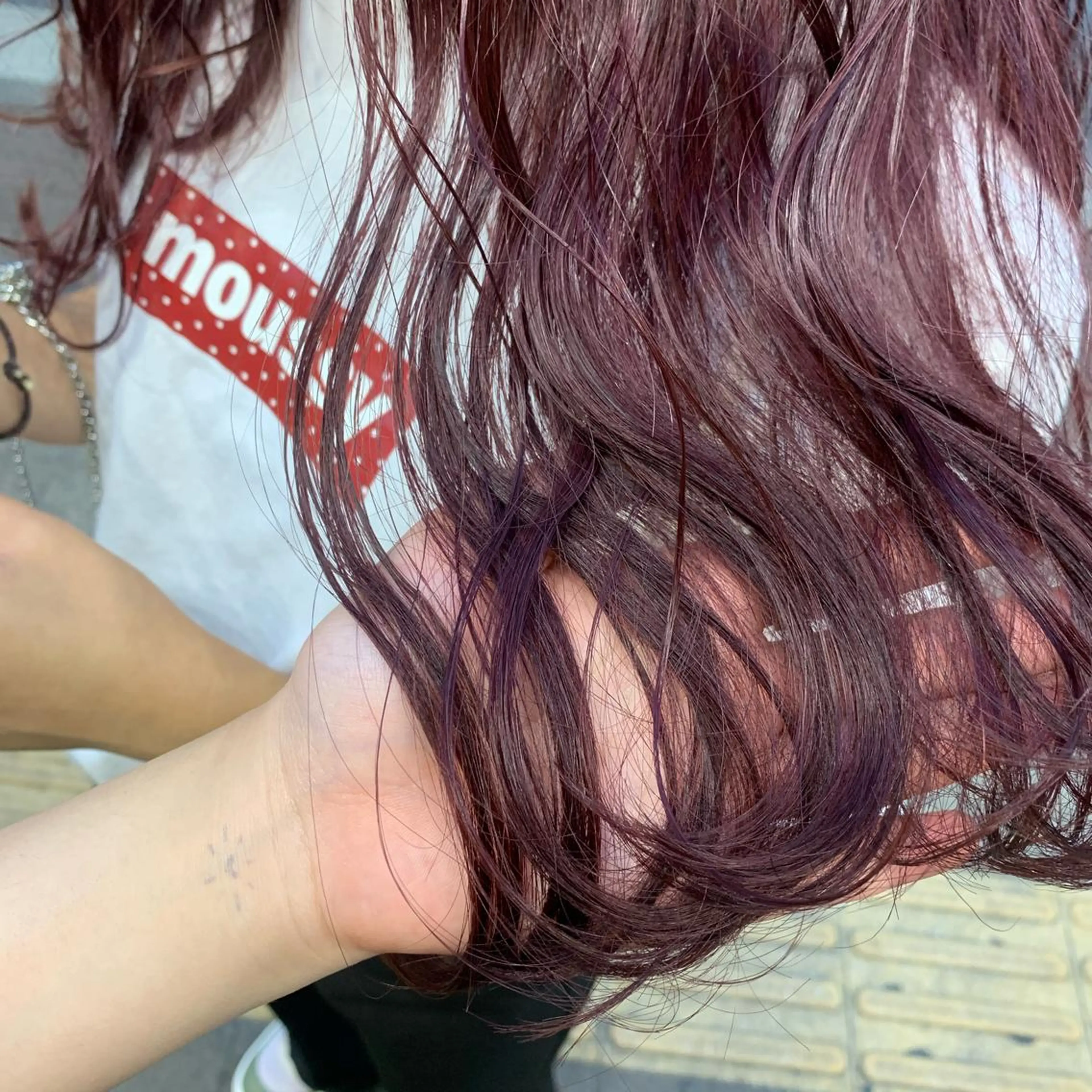 セミロング カラー ピンクカラー 韓国ヘア🦋 MIYUのヘアスタイル