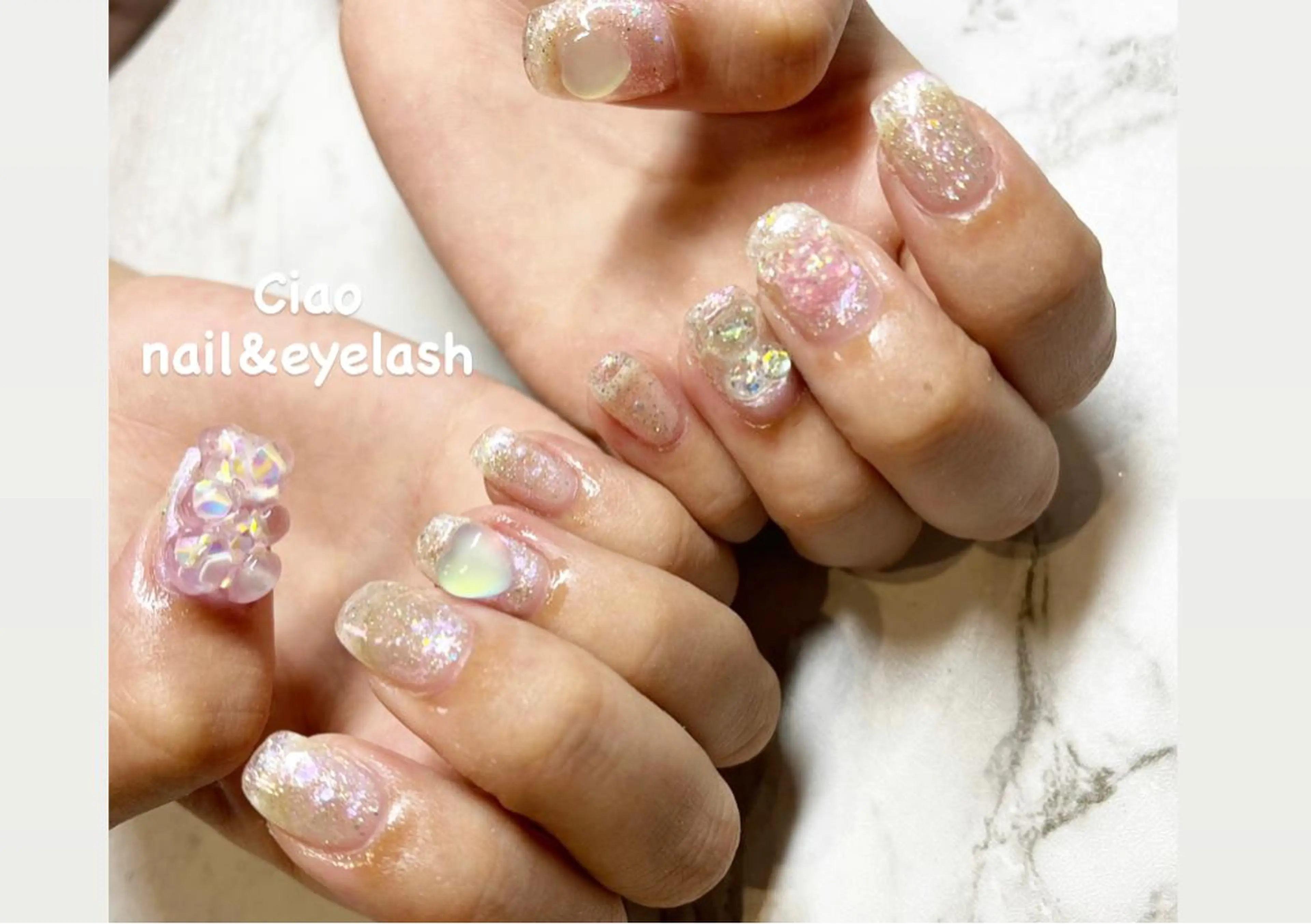 ネイル アートネイル ジェルネイル ニュアンスネイル 冬ネイル #Amin nail salonのネイルデザイン