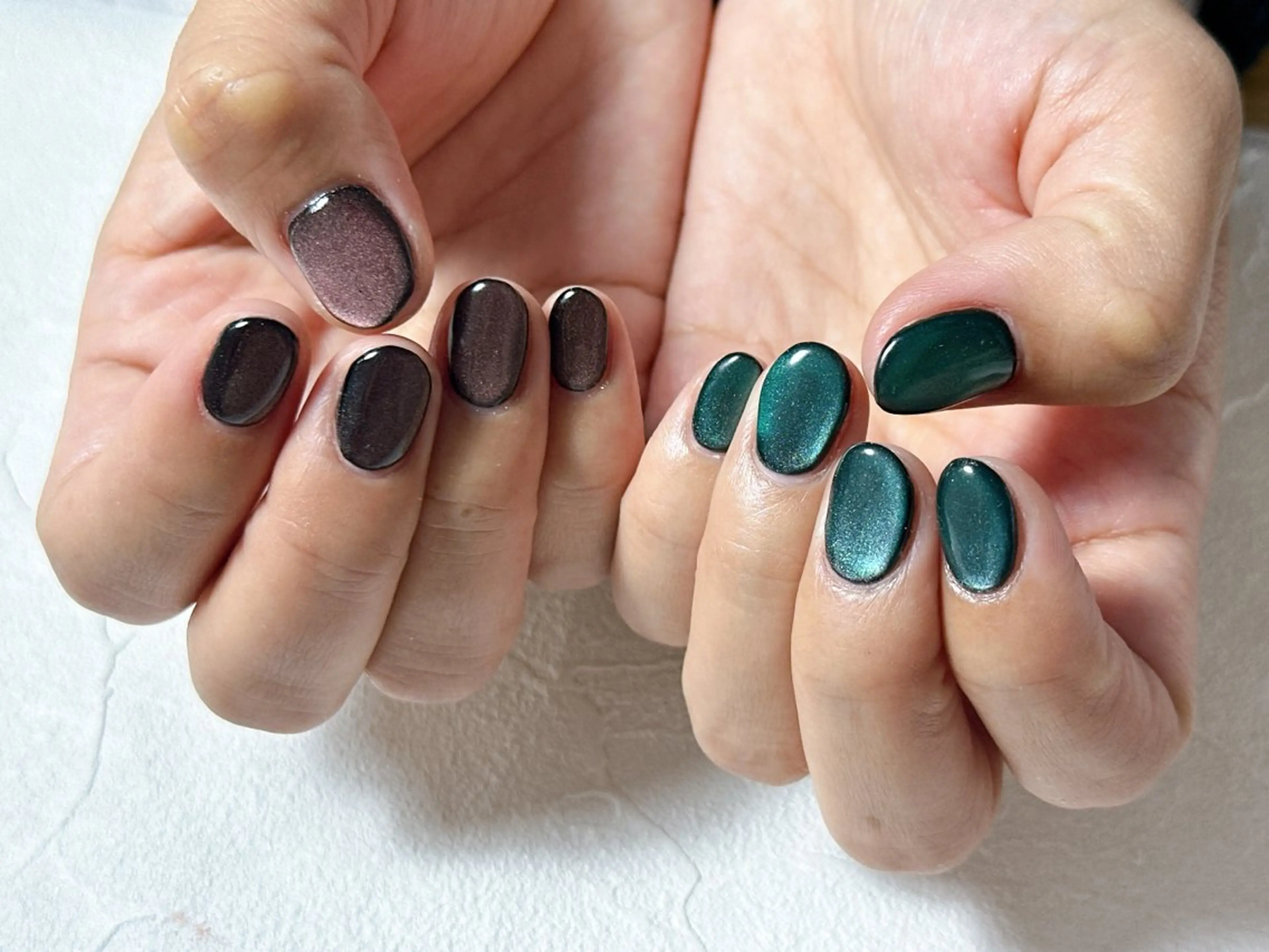 ネイル オーロラネイル 成人式 フットネイル フレンチネイル ジェルネイル ハンドネイル mogunail &blowのネイルデザイン