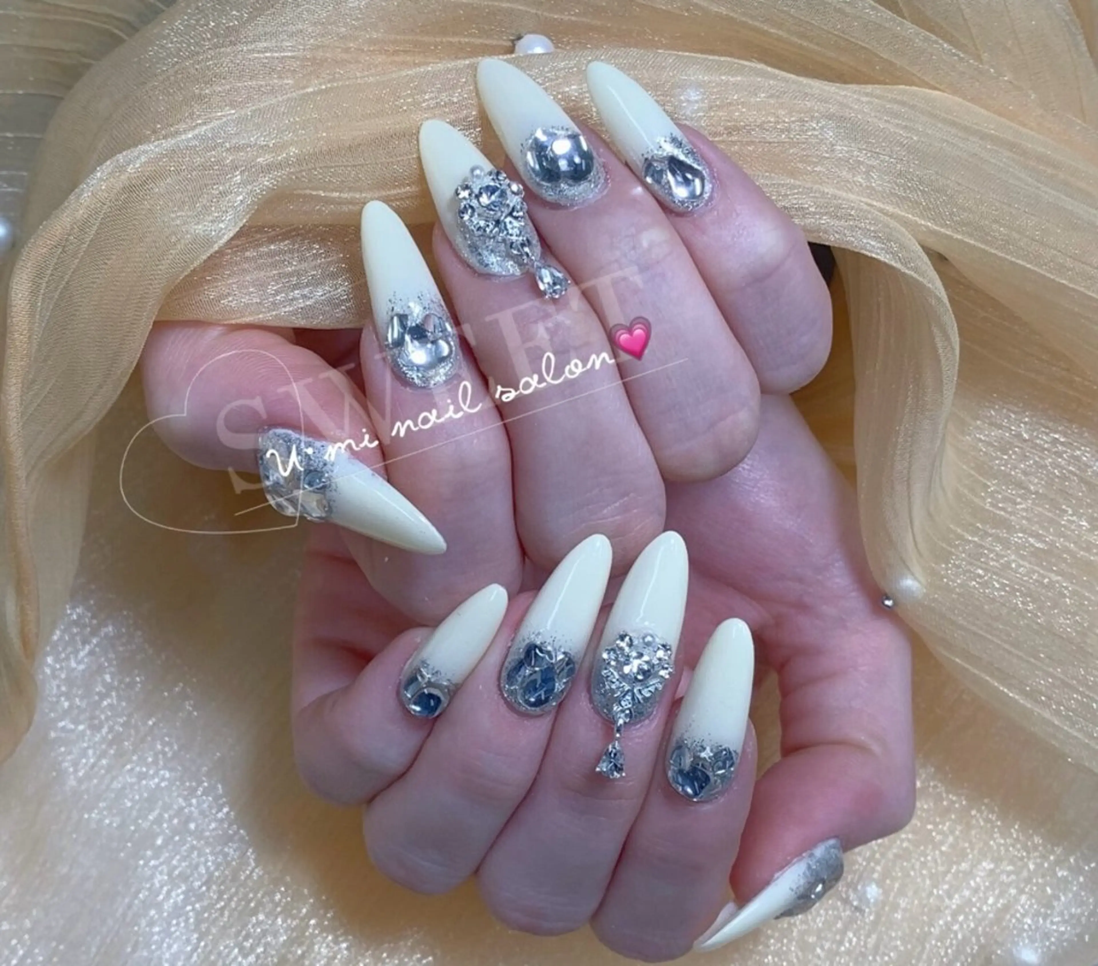 ネイル 長さ出し 持ち込み U·MI 上野御徒町店のネイルデザイン