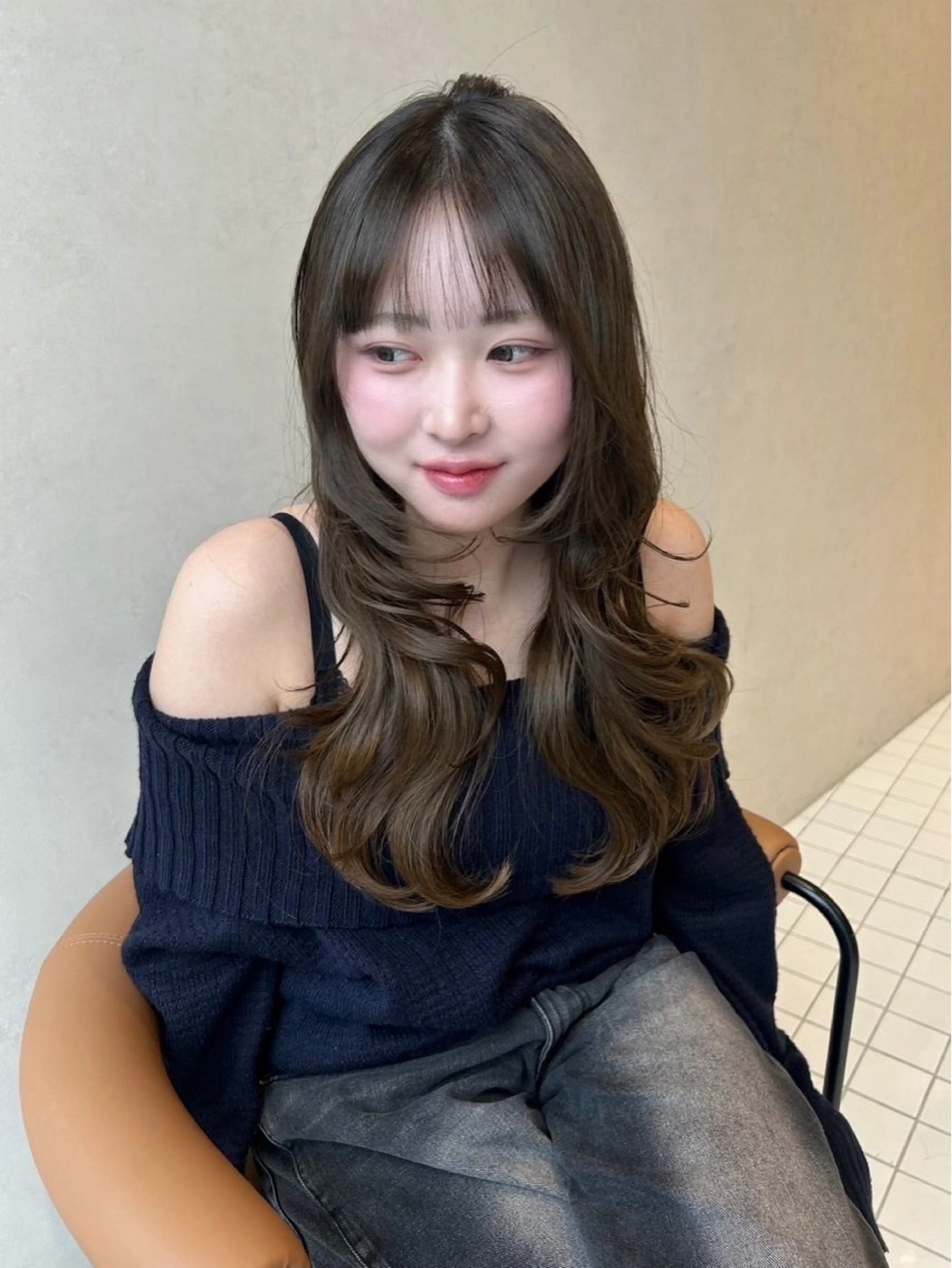 ロング カラー ヘアアレンジ メンズ ‎透明感×艶髪 ‎🫒maki🎀のヘアスタイル