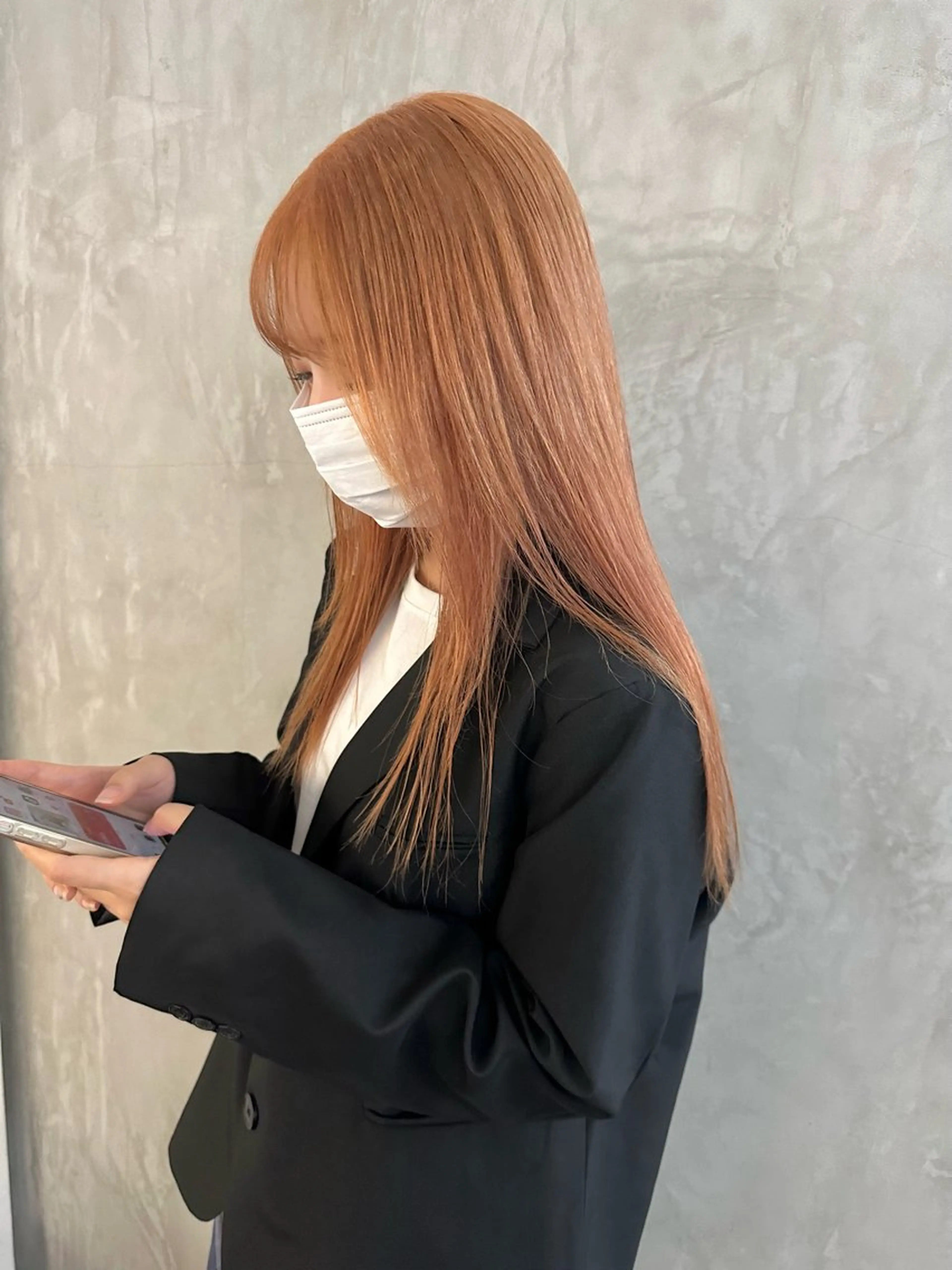 ロング カラー カット ヘアカラー 大木 紗也香のヘアスタイル