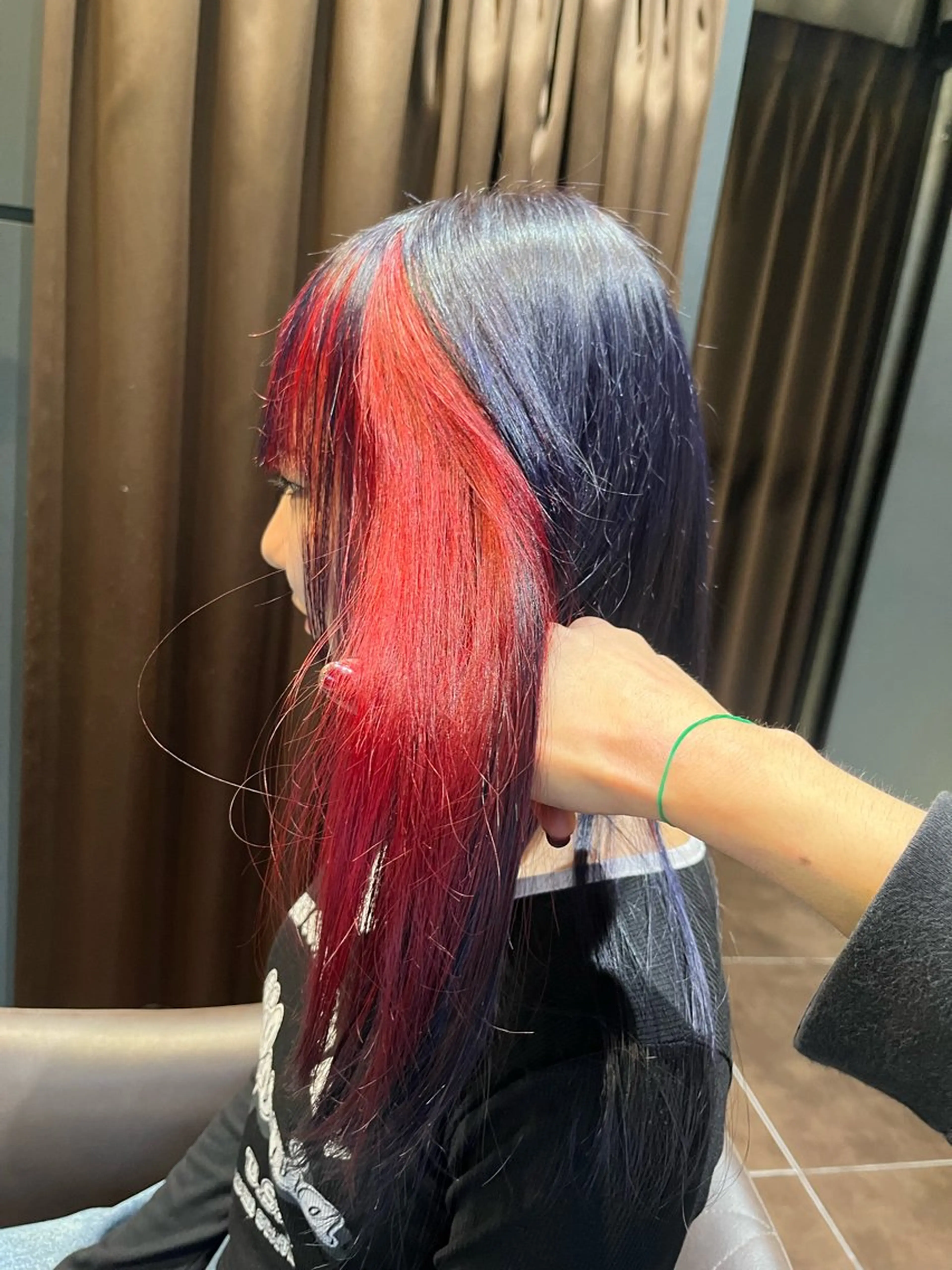 カラー ミストバング  フェイスフレーミング 透明感カラー✨🩵 韓国ヘアkanatoのヘアスタイル