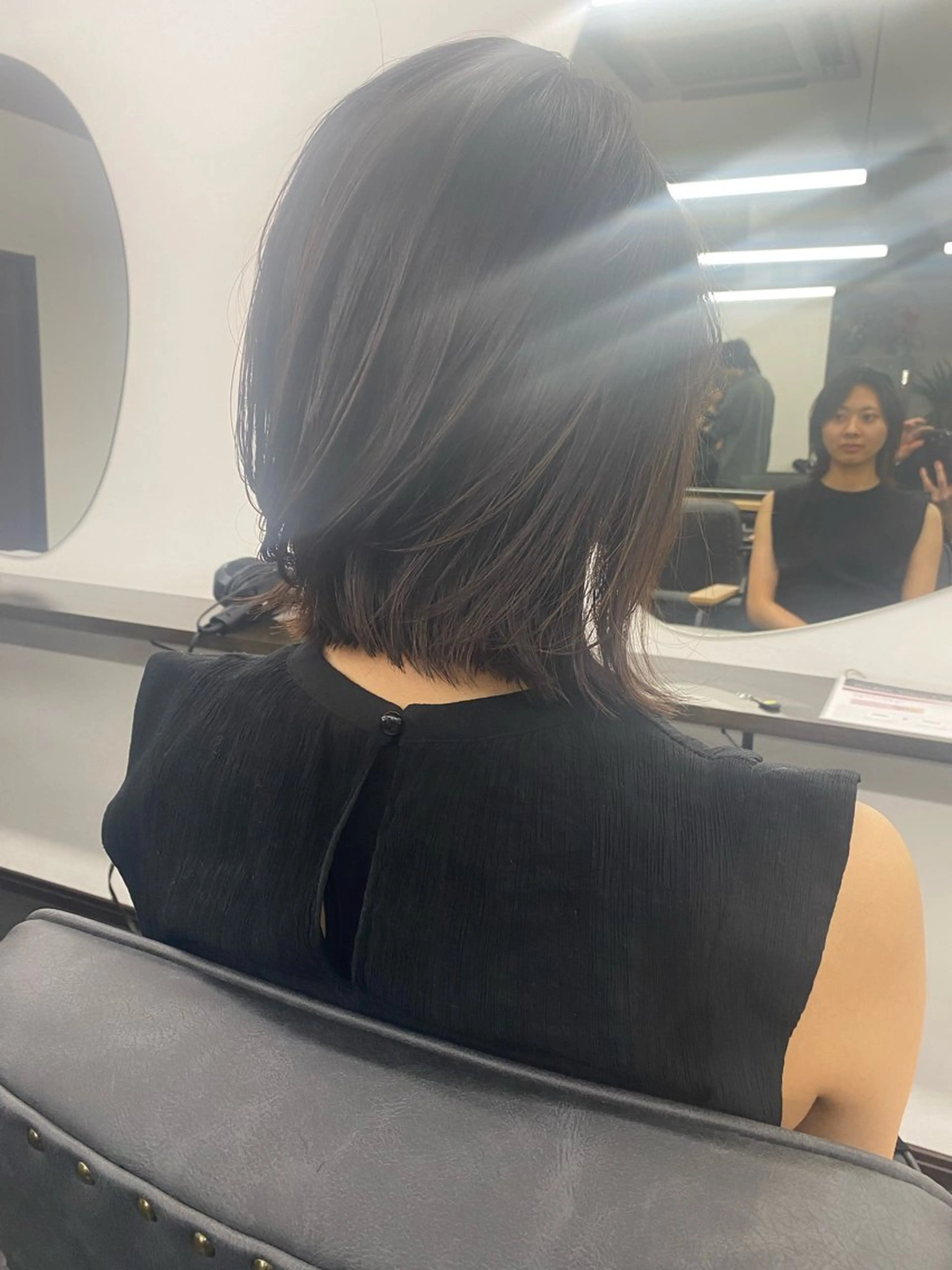 ミディアム カラー ボブレイヤー ボブ レイヤーカット 山﨑 大暉【ダブルカラー】のヘアスタイル