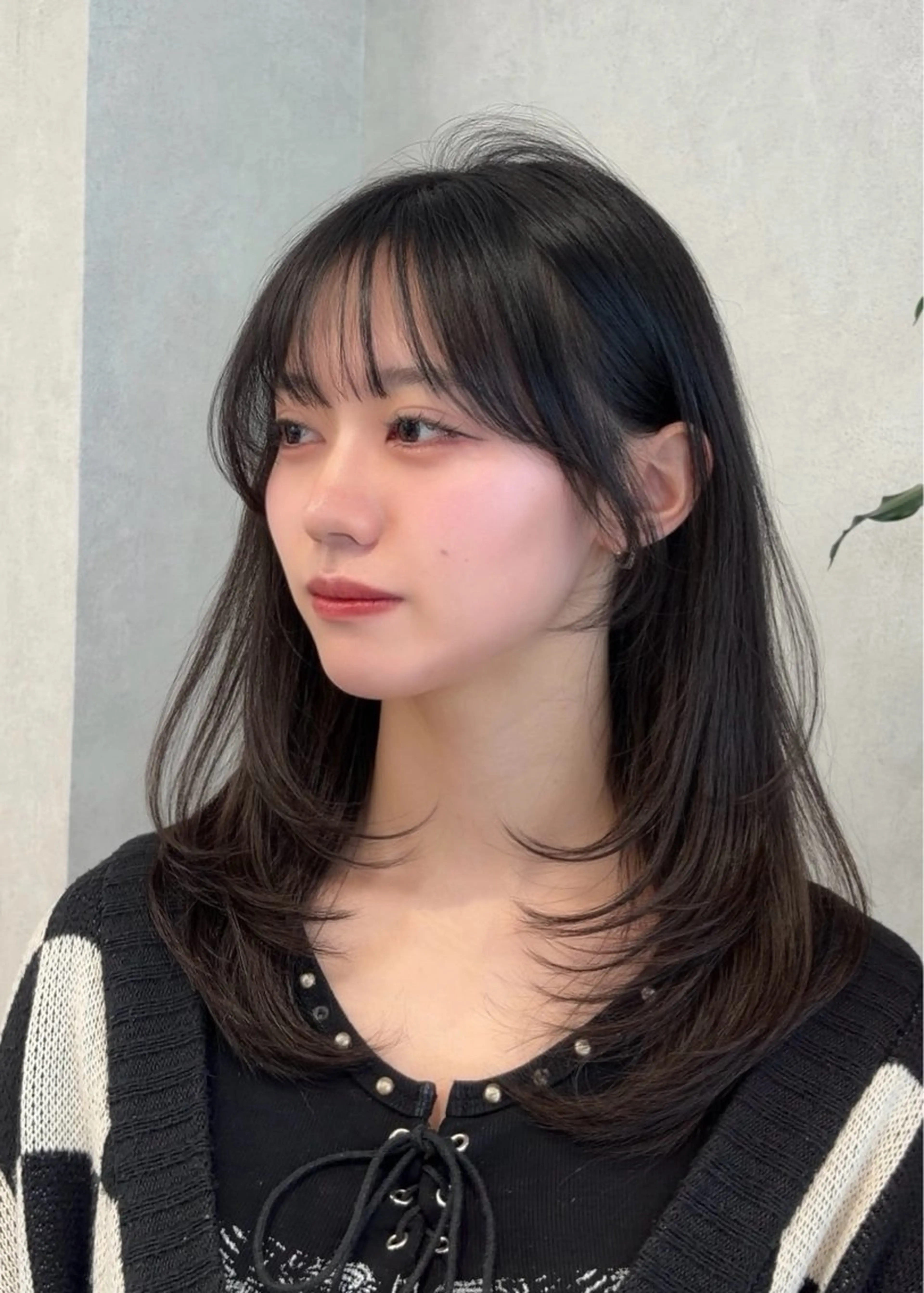ミディアム カット トリートメント ヘッドスパ 結べるレイヤーカット /カラー/あさかのヘアスタイル