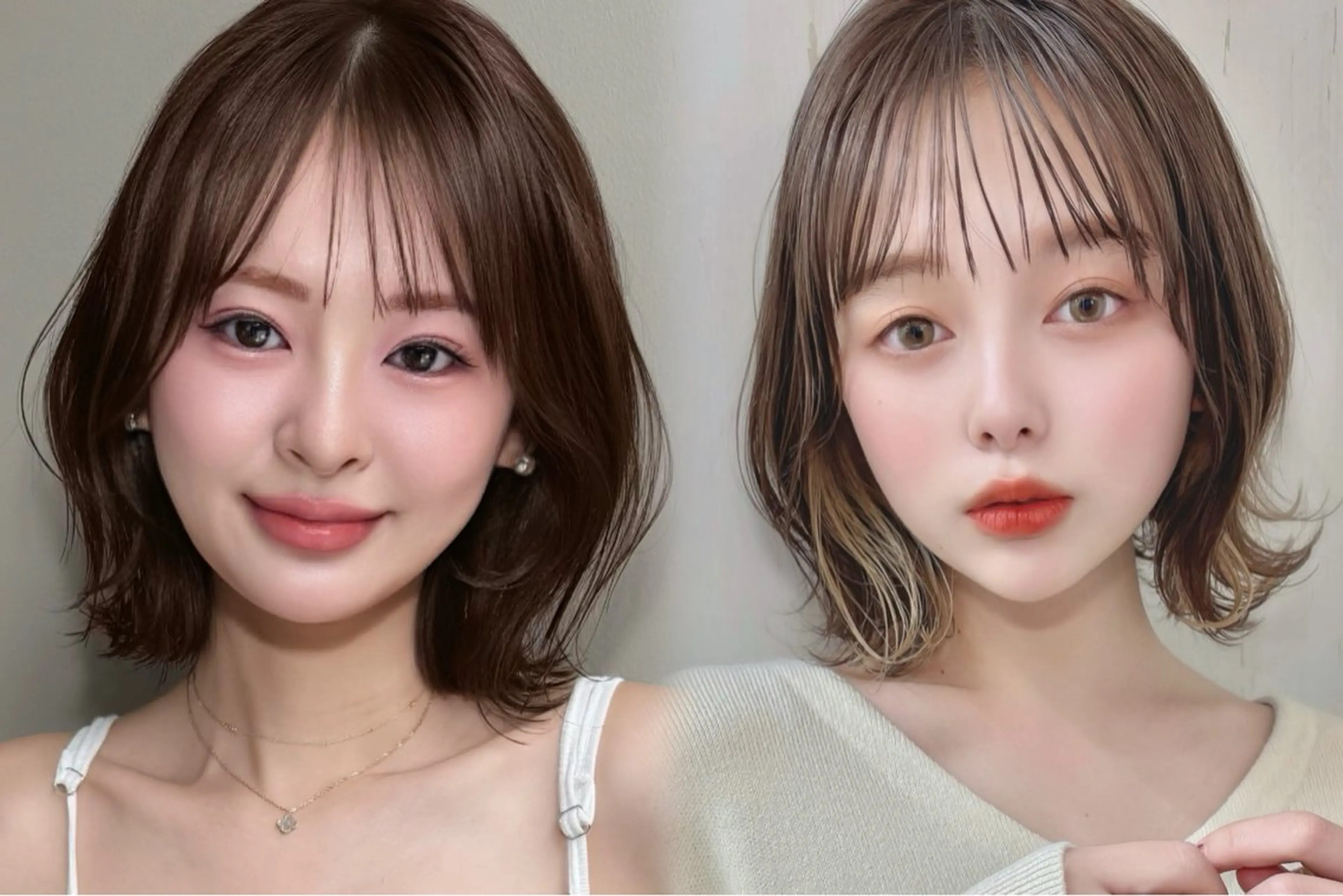 ショート カット ヘアカラー トリートメント じょー／ボブ カット/白髪ぼかしのヘアスタイル