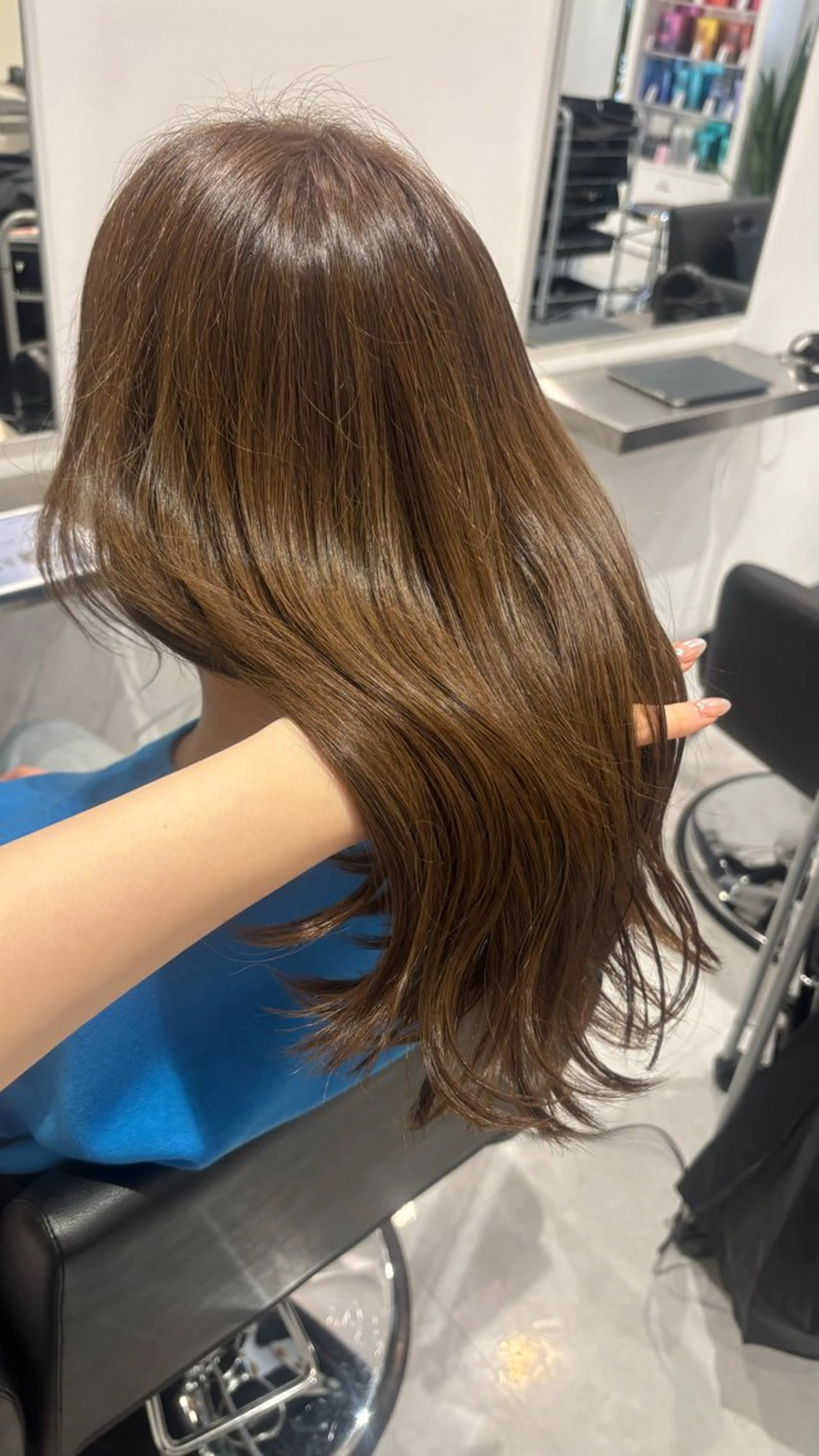 セミロング カラー ベージュカラー ブリーチ ブラウンカラー ケアブリーチ カシス ヘアカラー トリートメント 🎀透明感× 赤み消し🎀正源のヘアスタイル