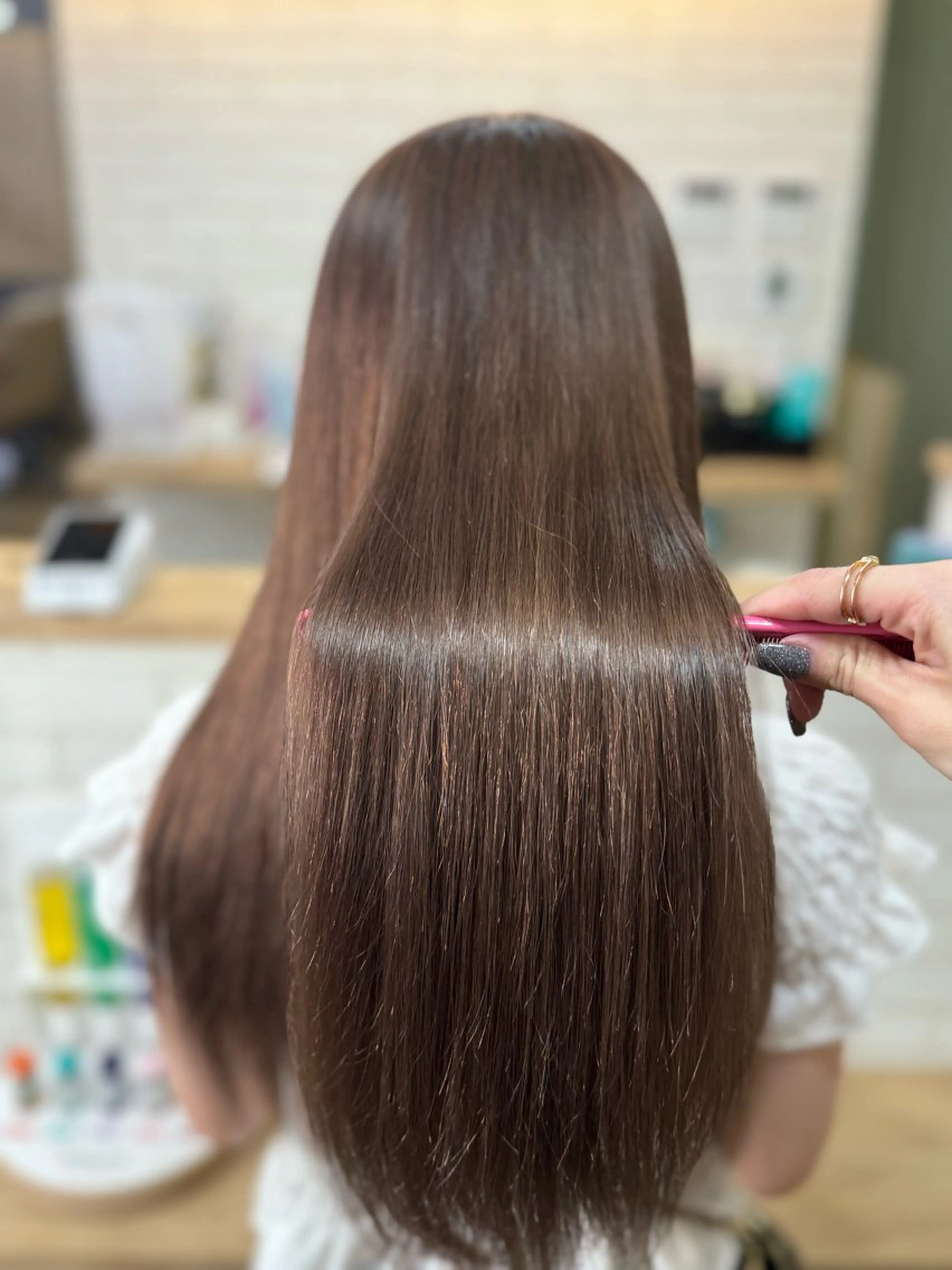 セミロング カラー ブラウンカラー チョコレートブラウン Lapis 新宿店所属・RAMU 🎀のヘアスタイル