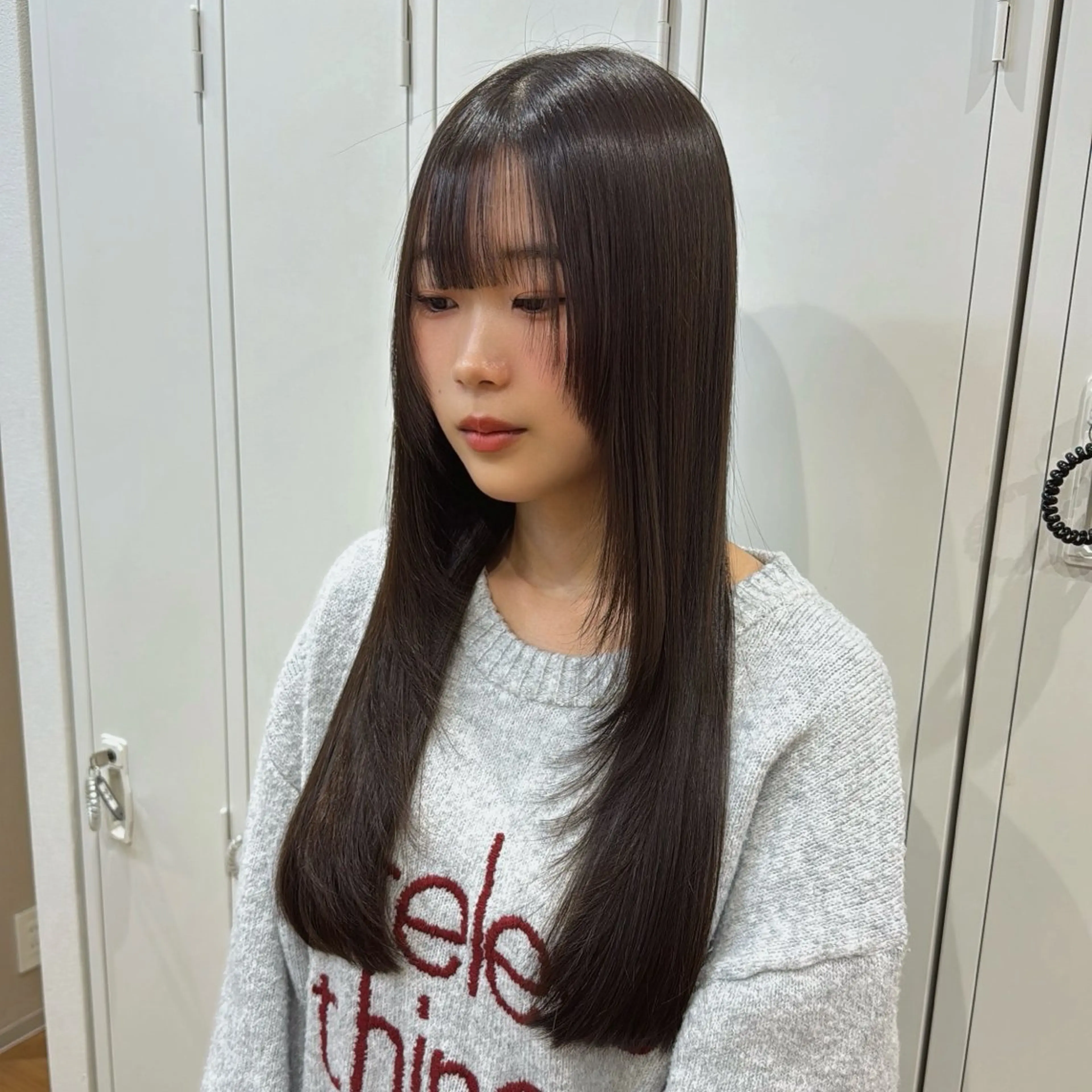ロング カラー ヘアアレンジ キヨミ 韓国レイヤーカットのヘアスタイル