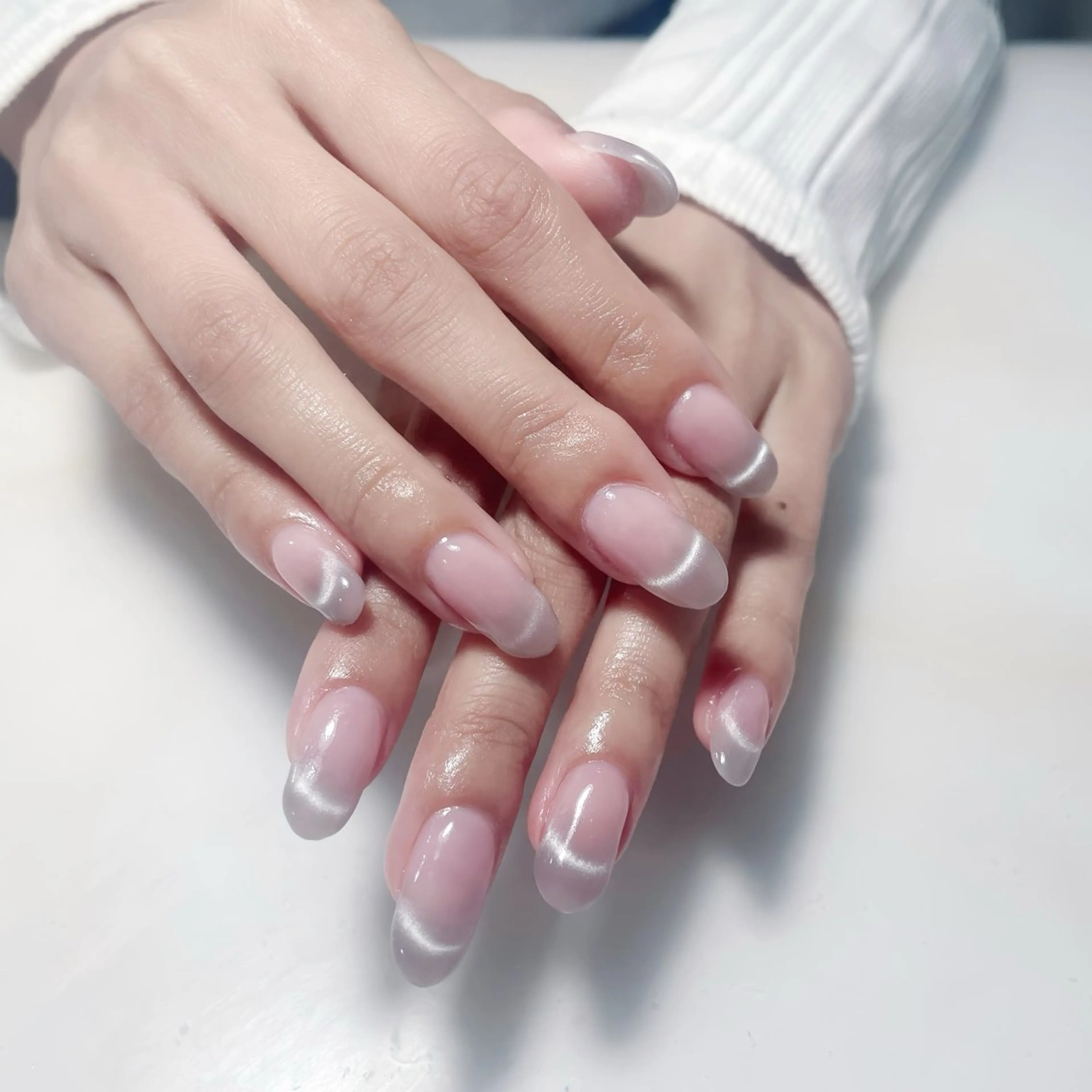 ネイル アートネイル フレンチネイル ジェルネイル グラデーション 韓国ネイル ハンドネイル 久保田 マリコのネイルデザイン