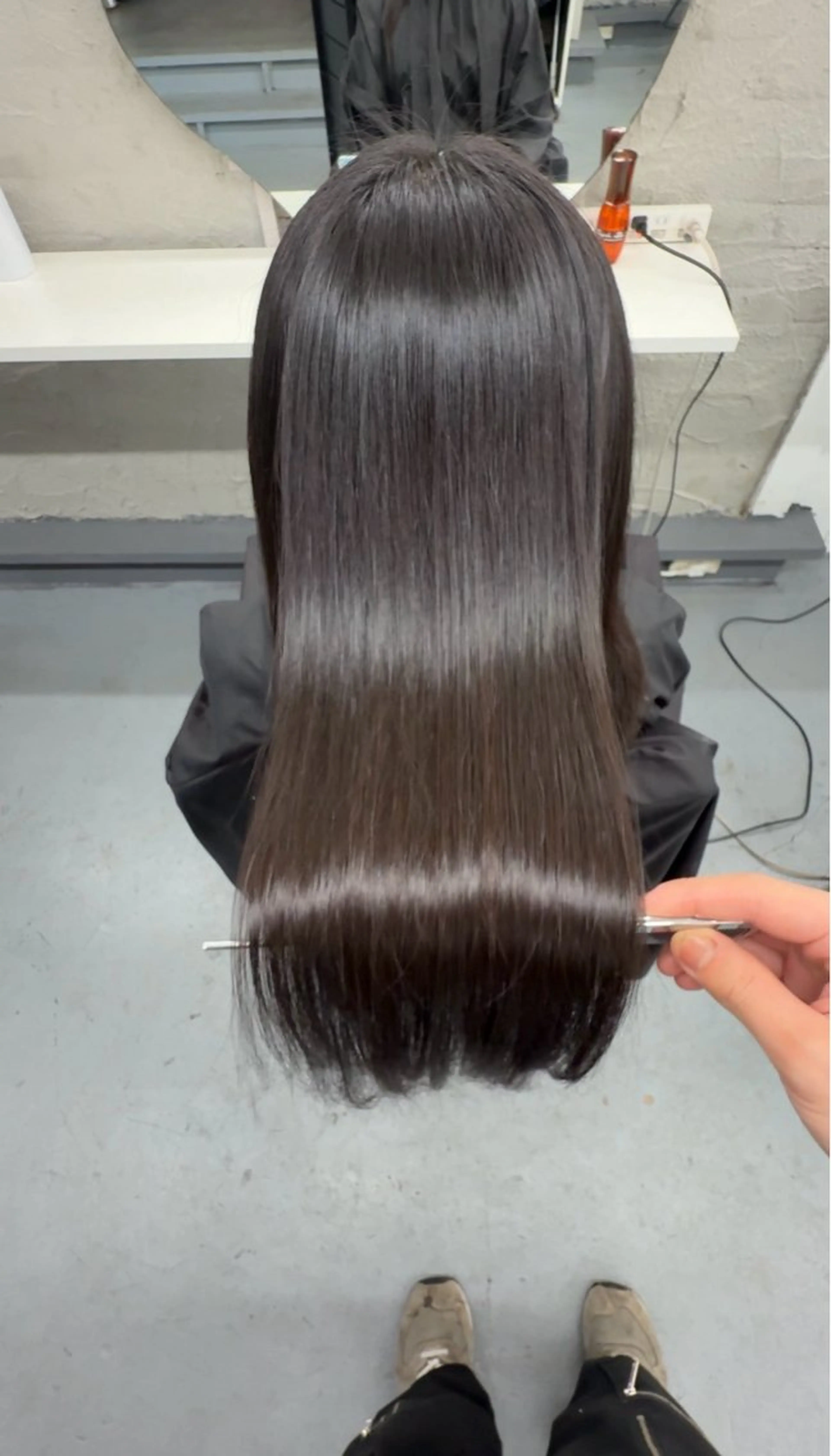 ロング 縮毛矯正 カット 縮毛矯正 柏の艶髪屋さん 💫だいちのヘアスタイル