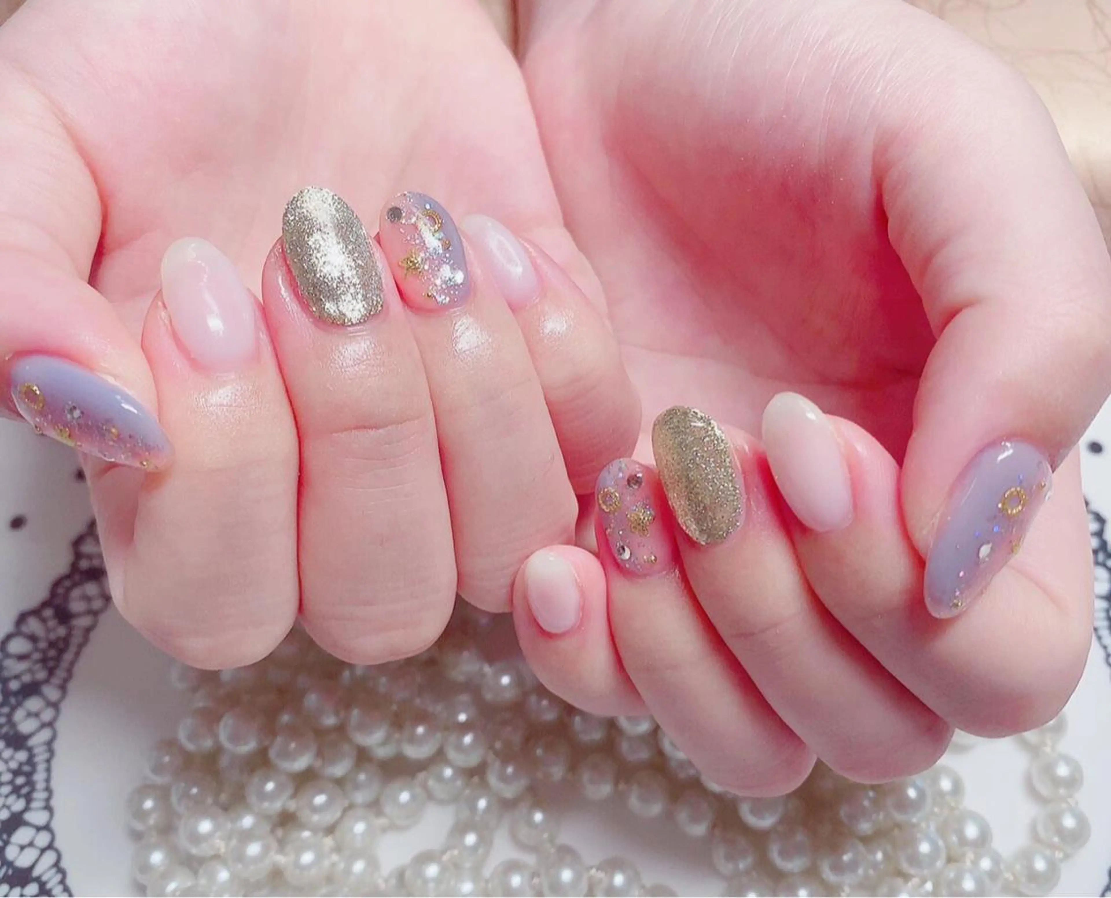 ネイル ハンドネイル マジック ミラーのネイルデザイン