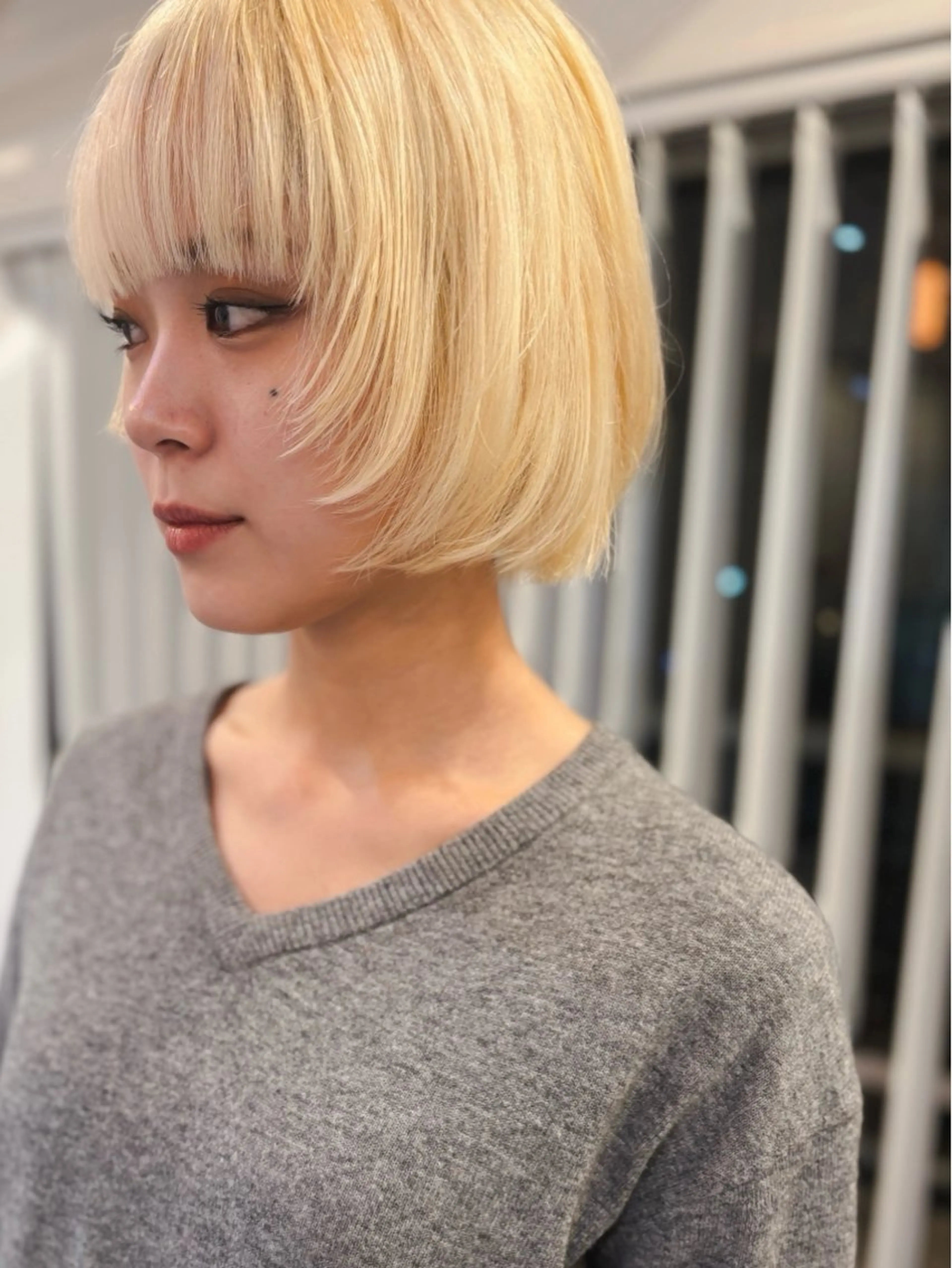 ショート カラー メンズ カット ヘアカラー 中目黒ブリーチカラー ボブ橋本青輝のヘアスタイル