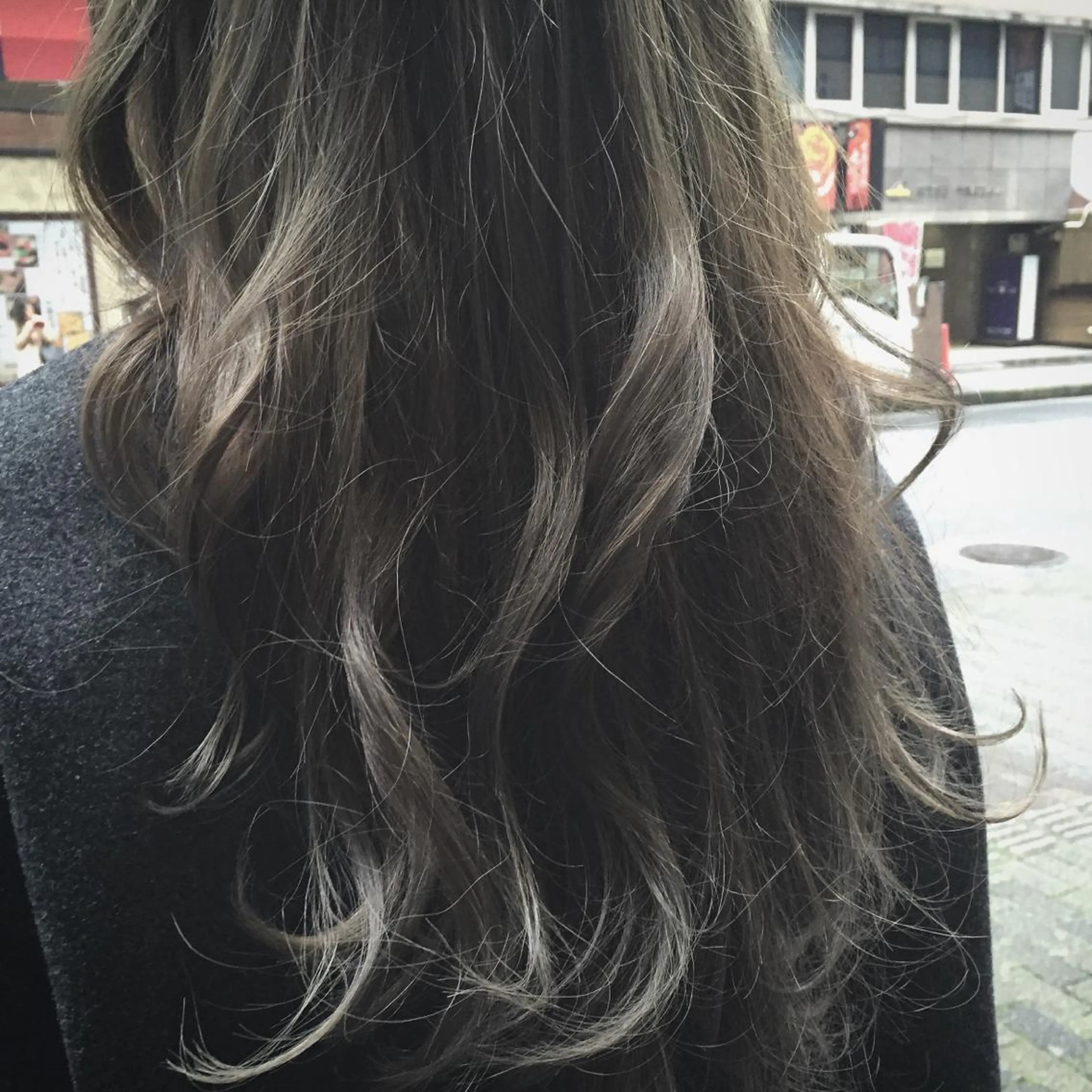ロング カラー ベージュカラー グレージュ パーマ、髪質改善 川崎祐介のヘアスタイル