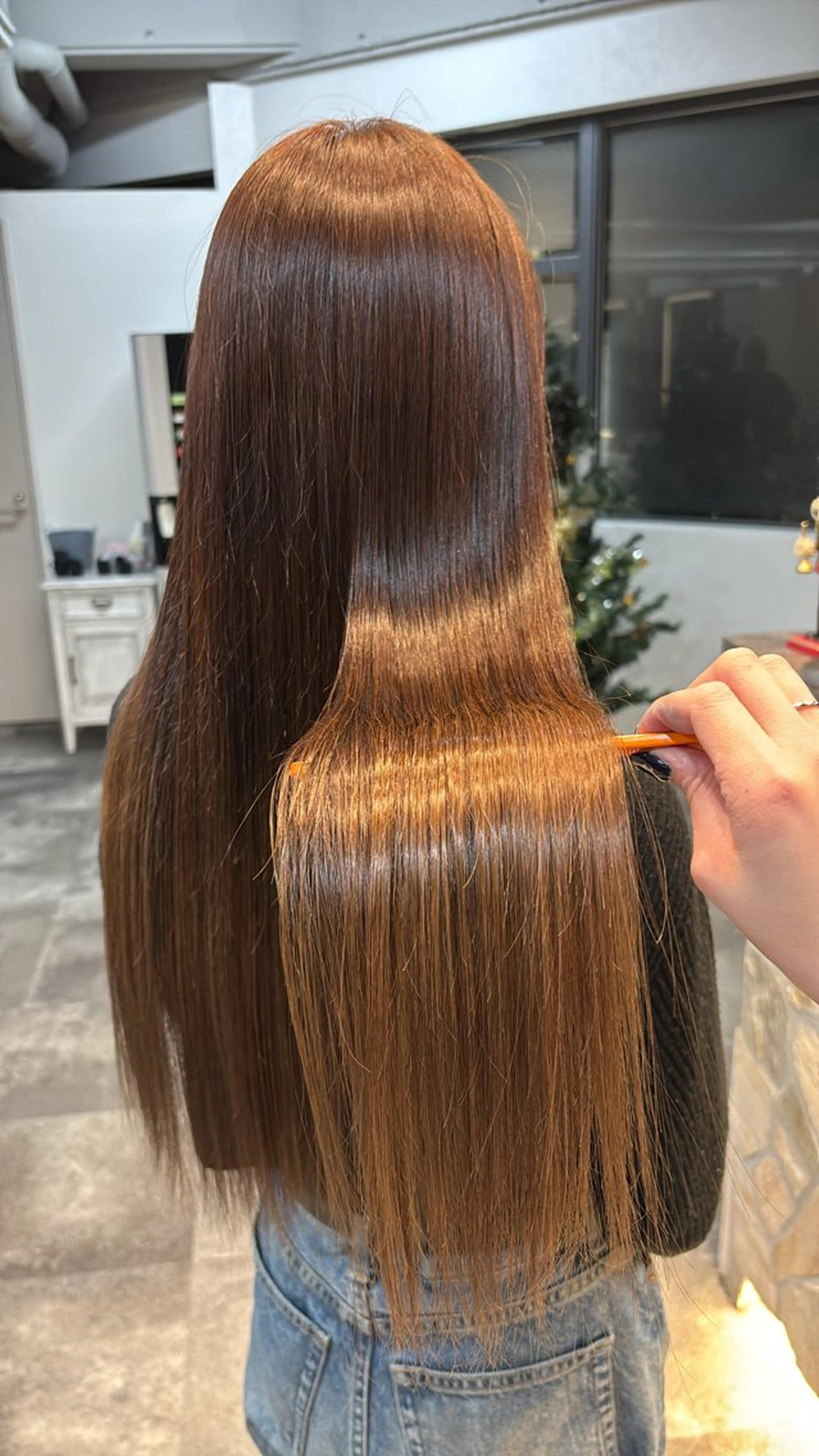 カラー カット ヘアカラー レイヤー✂︎ぷつボブ 艶カラー🤍noaのヘアスタイル