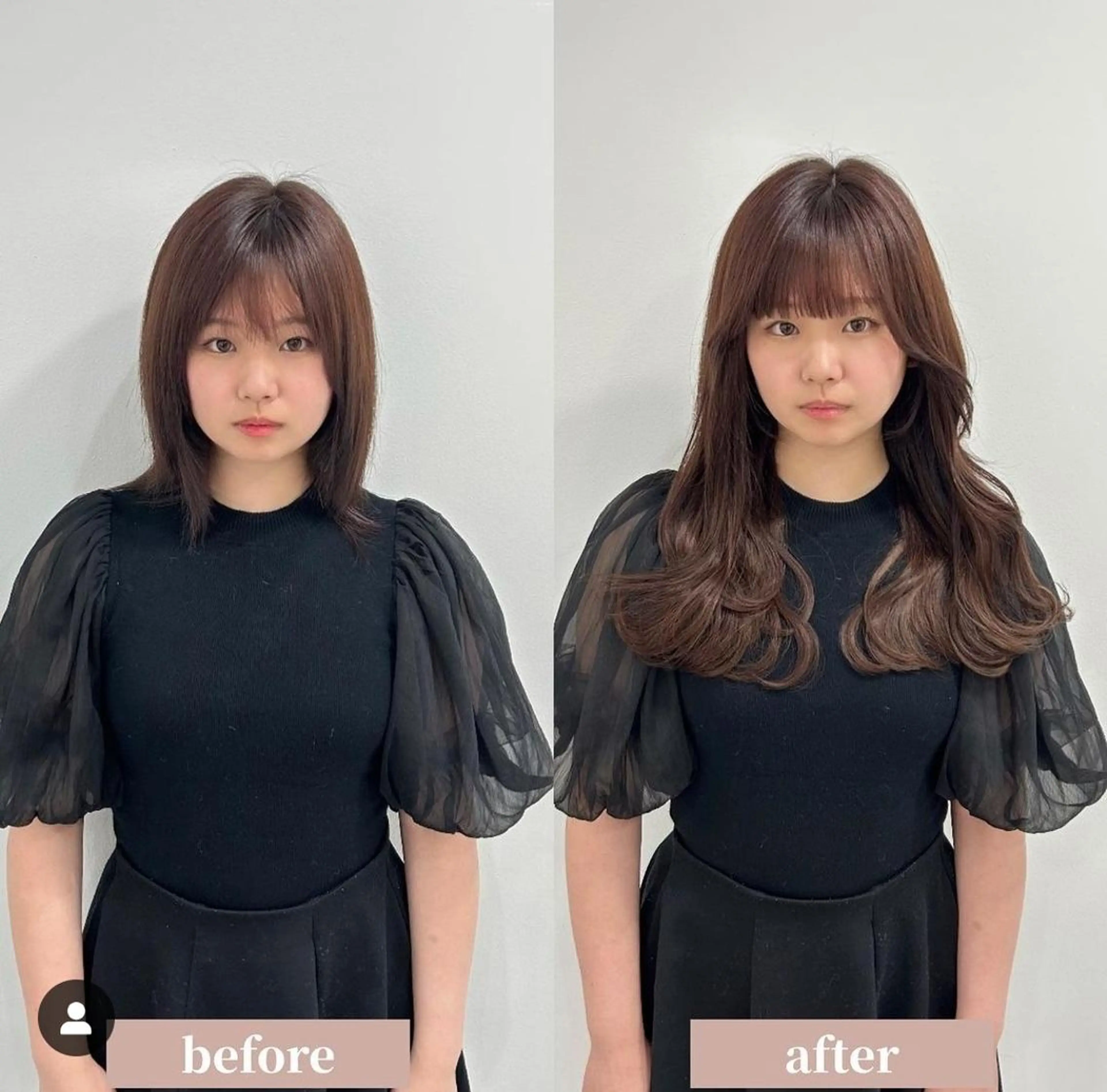 セミロング カラーとエクステ 🌟エクステのヘアスタイル