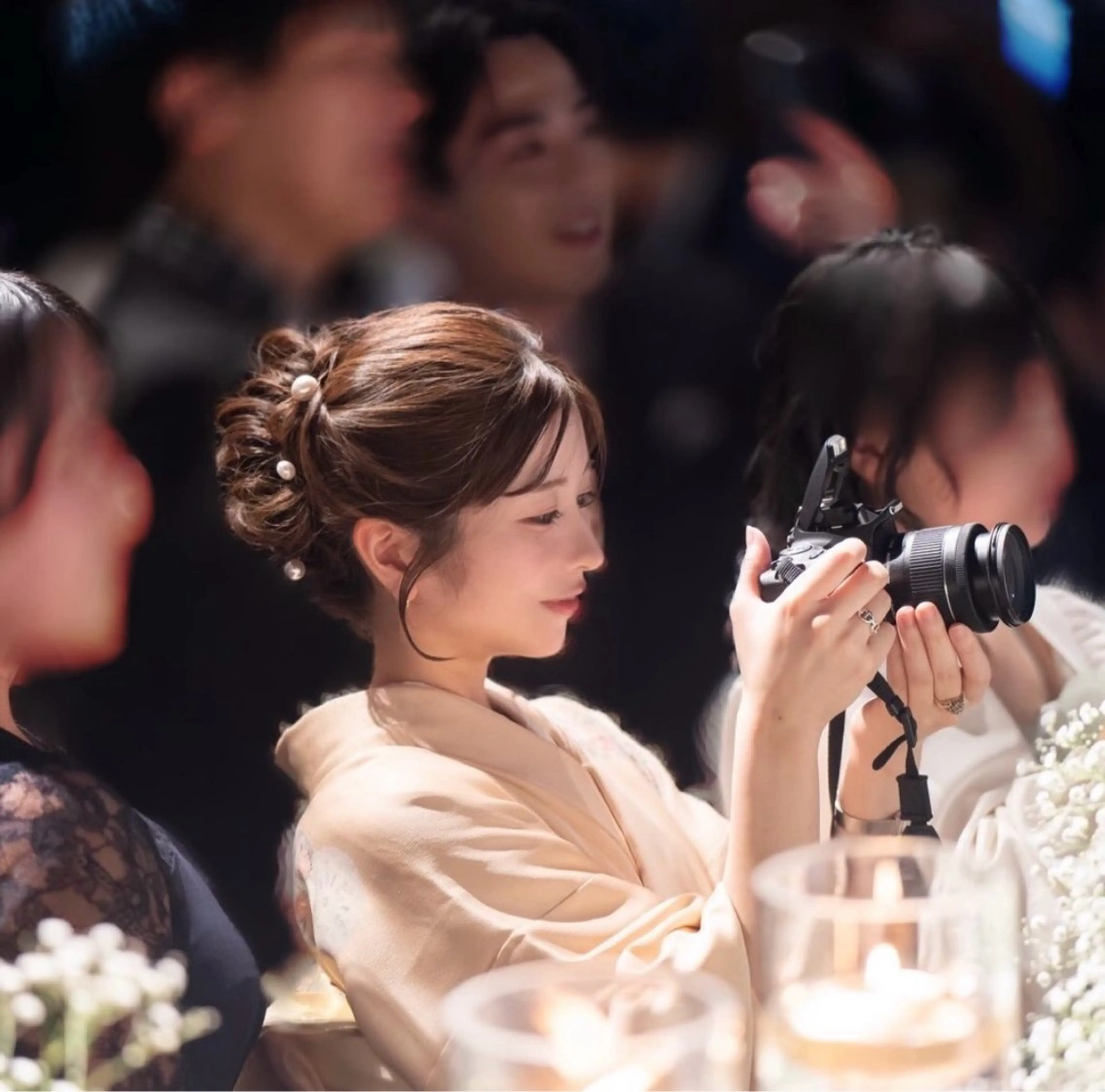 セミロング カラー ヘアアレンジ hiide sisiのヘアスタイル