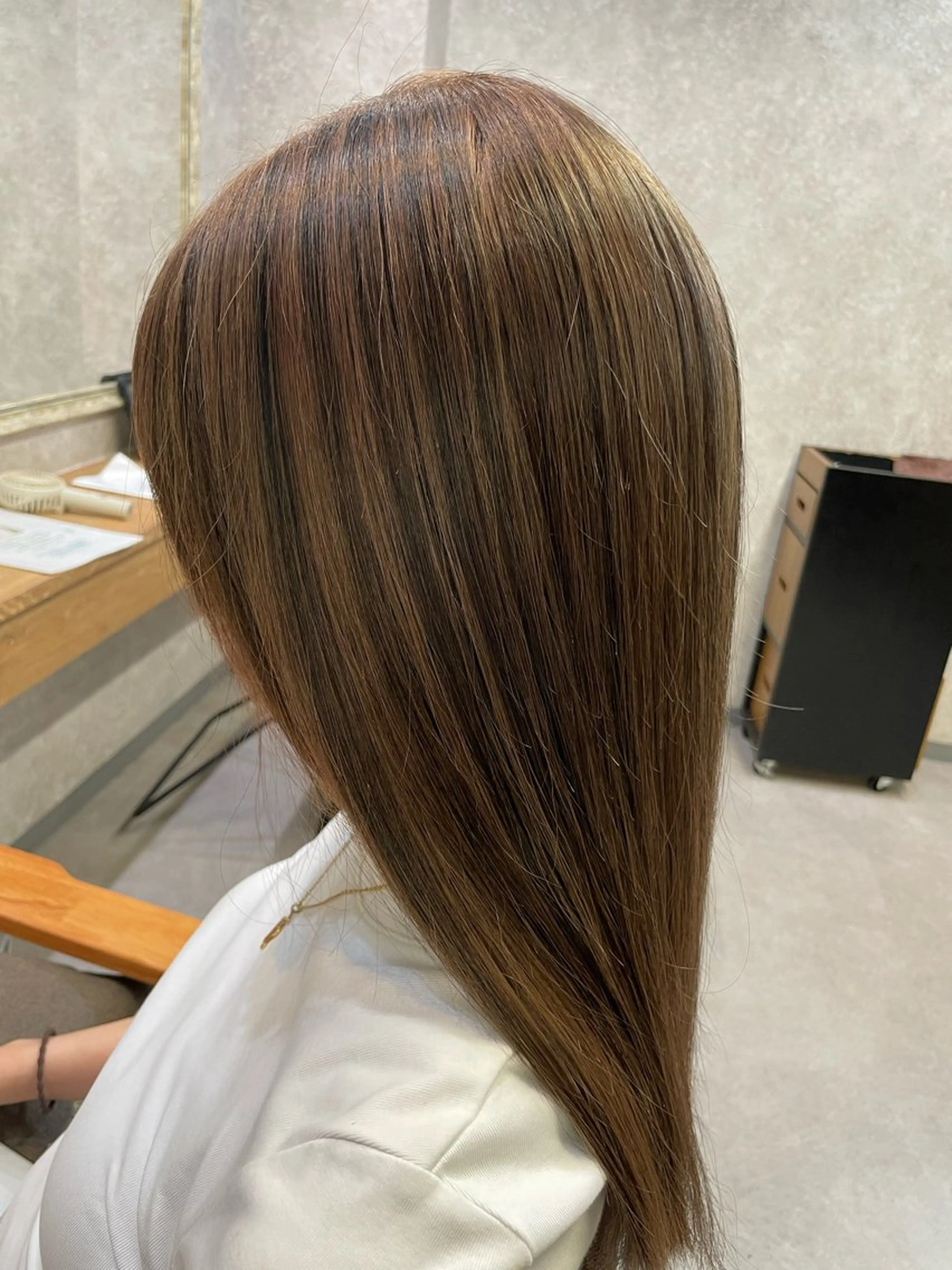 ロング カラー ヘアカラー トリートメント ツヤちゅるカラー✮ すずなのヘアスタイル