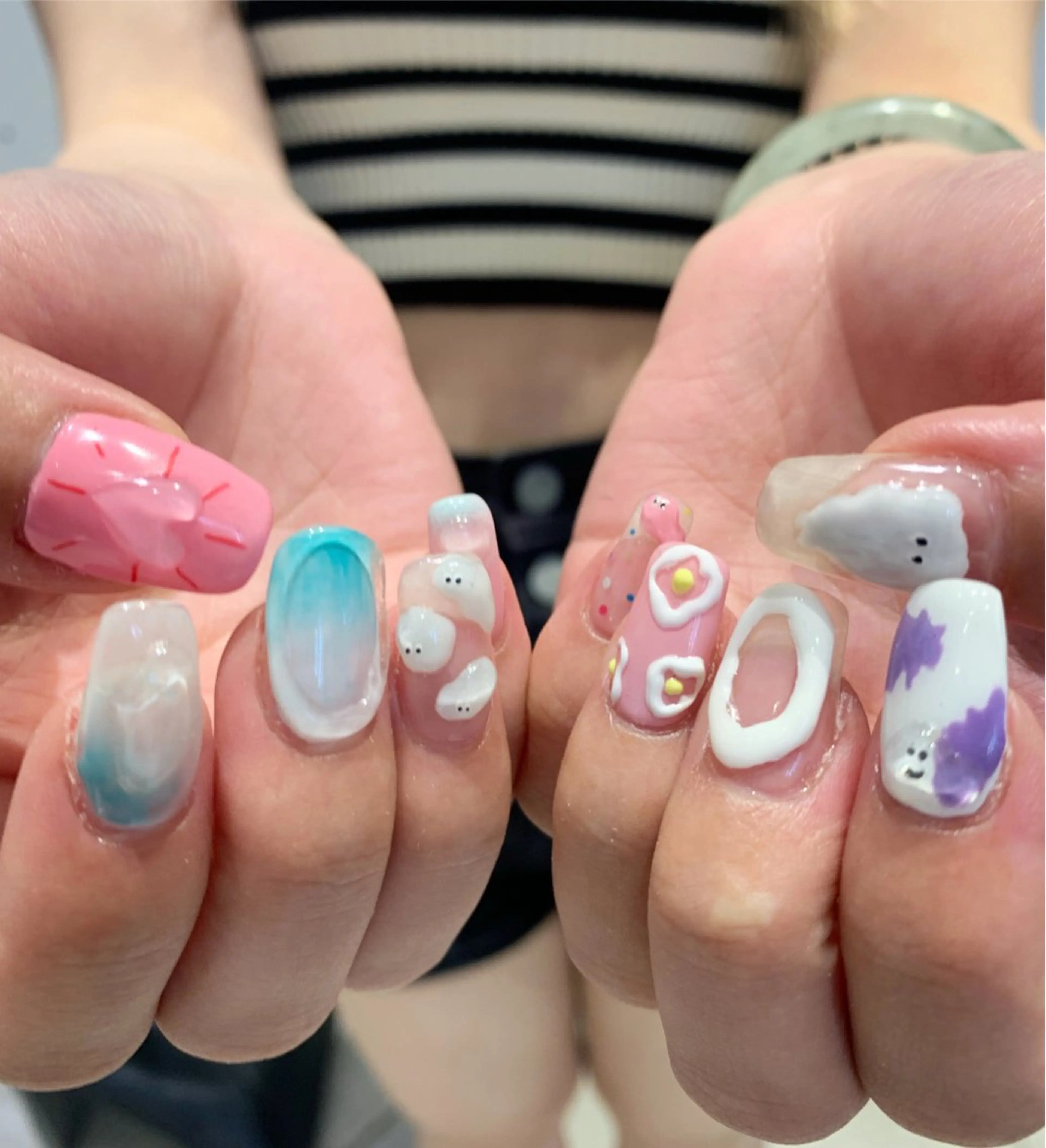 ネイル アートネイル ぷっくりネイル ハンドネイル Kureha/ネイル トレンドヘアのマツエク・マツパデザイン