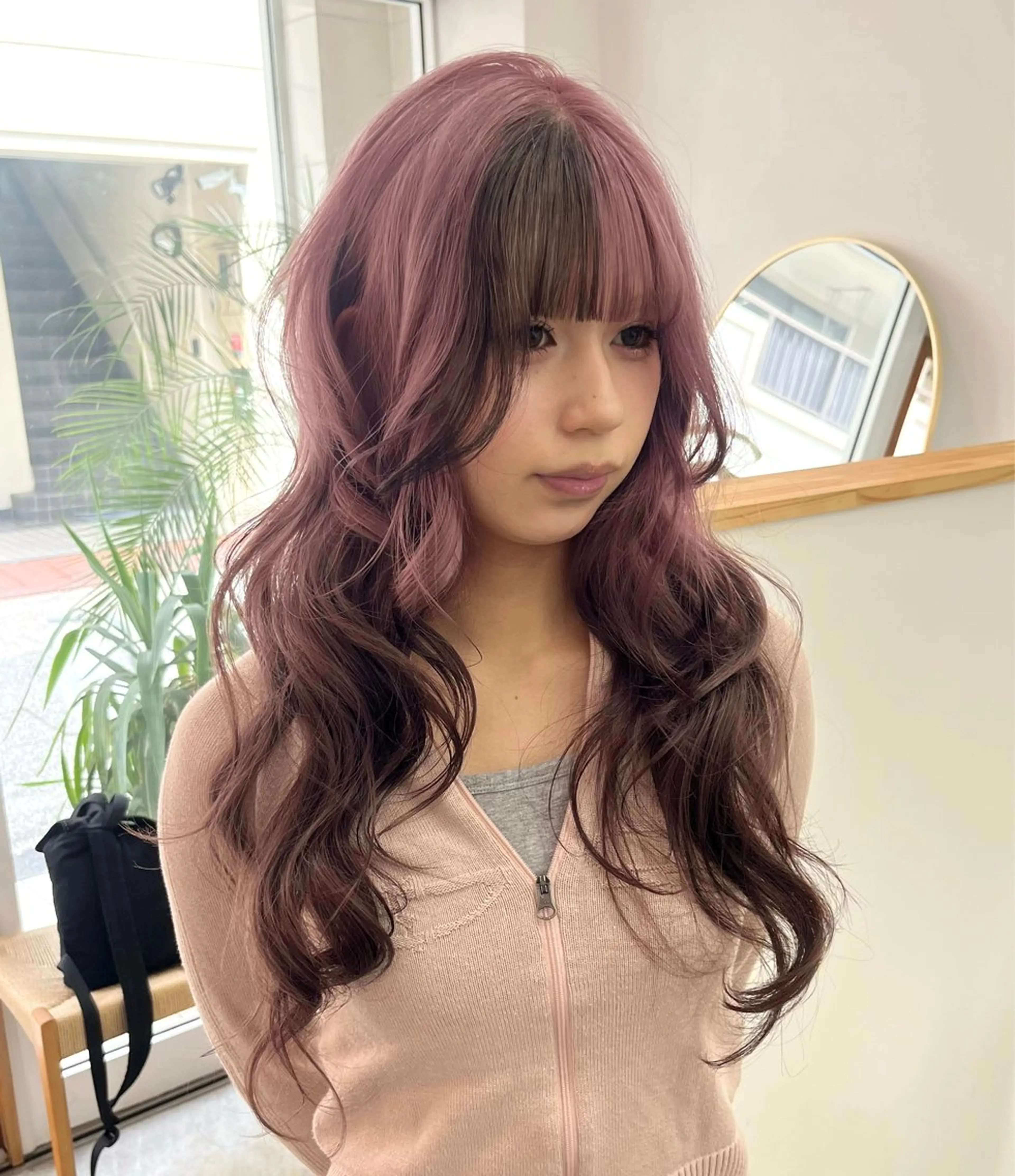 ロング カラー ヘアカラー トリートメント ベージュ⟡˖レイヤー ˖ ࣪⊹あずきのヘアスタイル