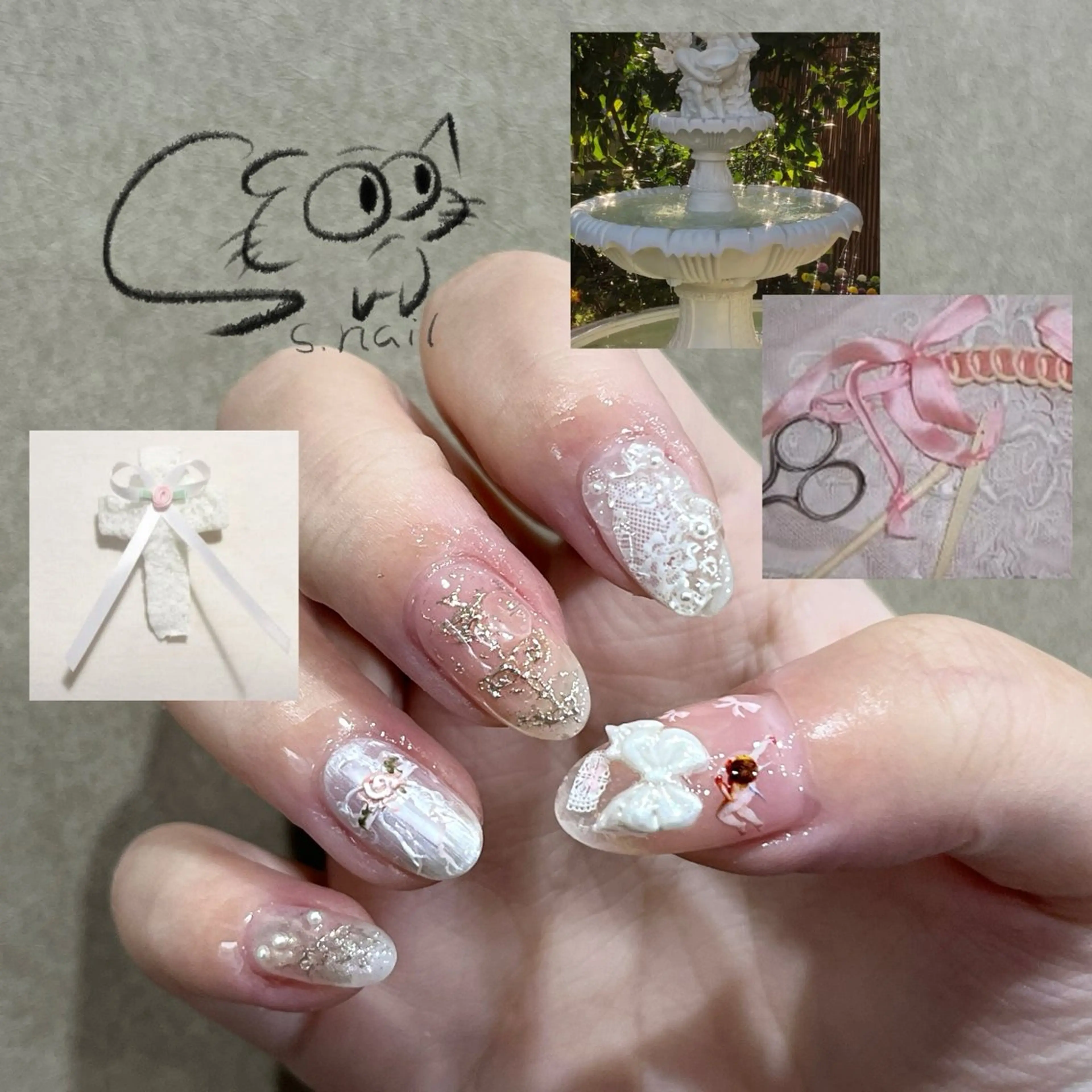 ネイル アートネイル チークネイル フレンチネイル グラデーション マグネットネイル S.nail _のネイルデザイン