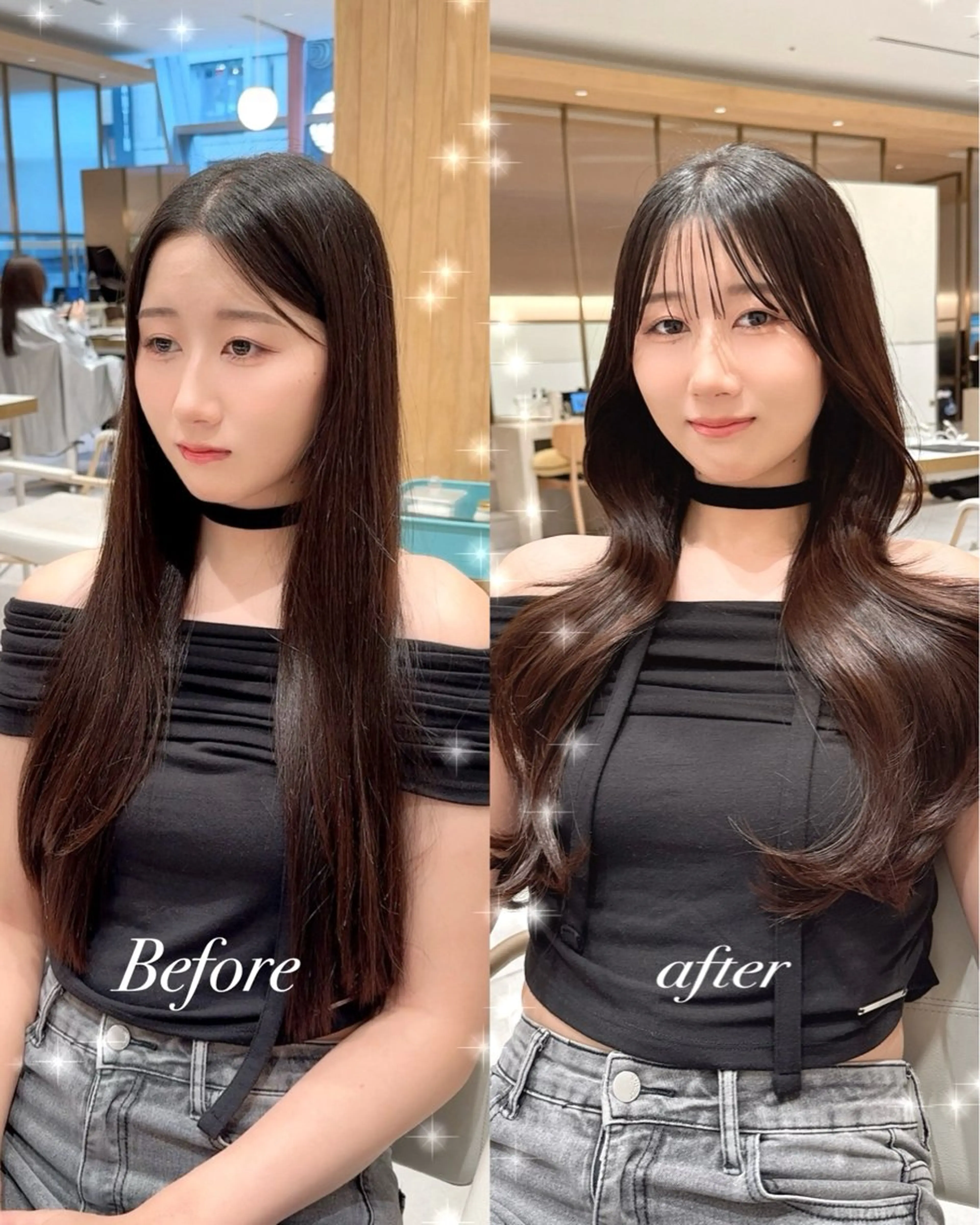 セミロング カラー カット ヘアカラー トリートメント ヘッドスパ ヘアセット 韓国ヘア/レイヤー/ 顔まわり/りょーとのヘアスタイル