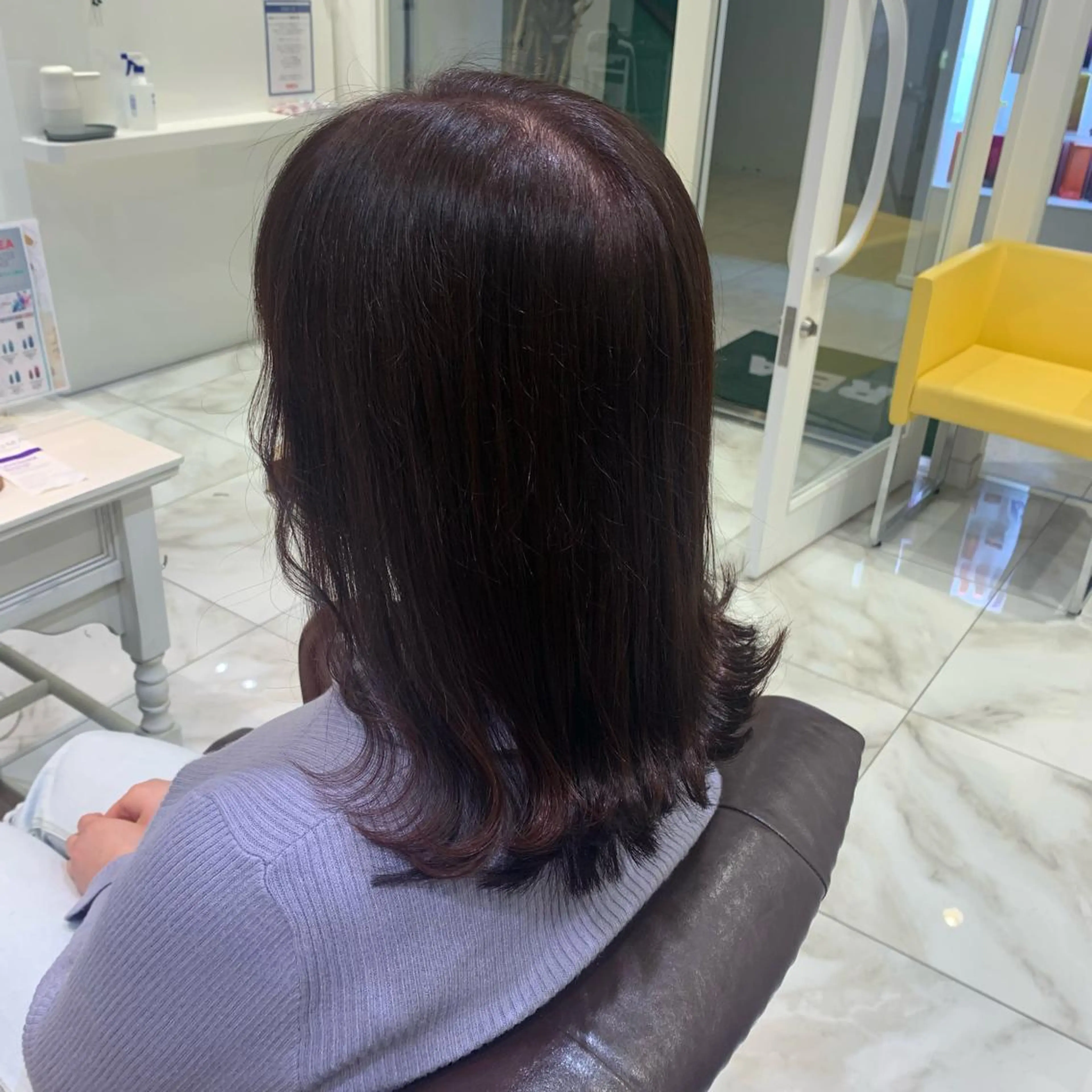 セミロング ピンクブラウン 白髪染め /増田桃子のヘアスタイル