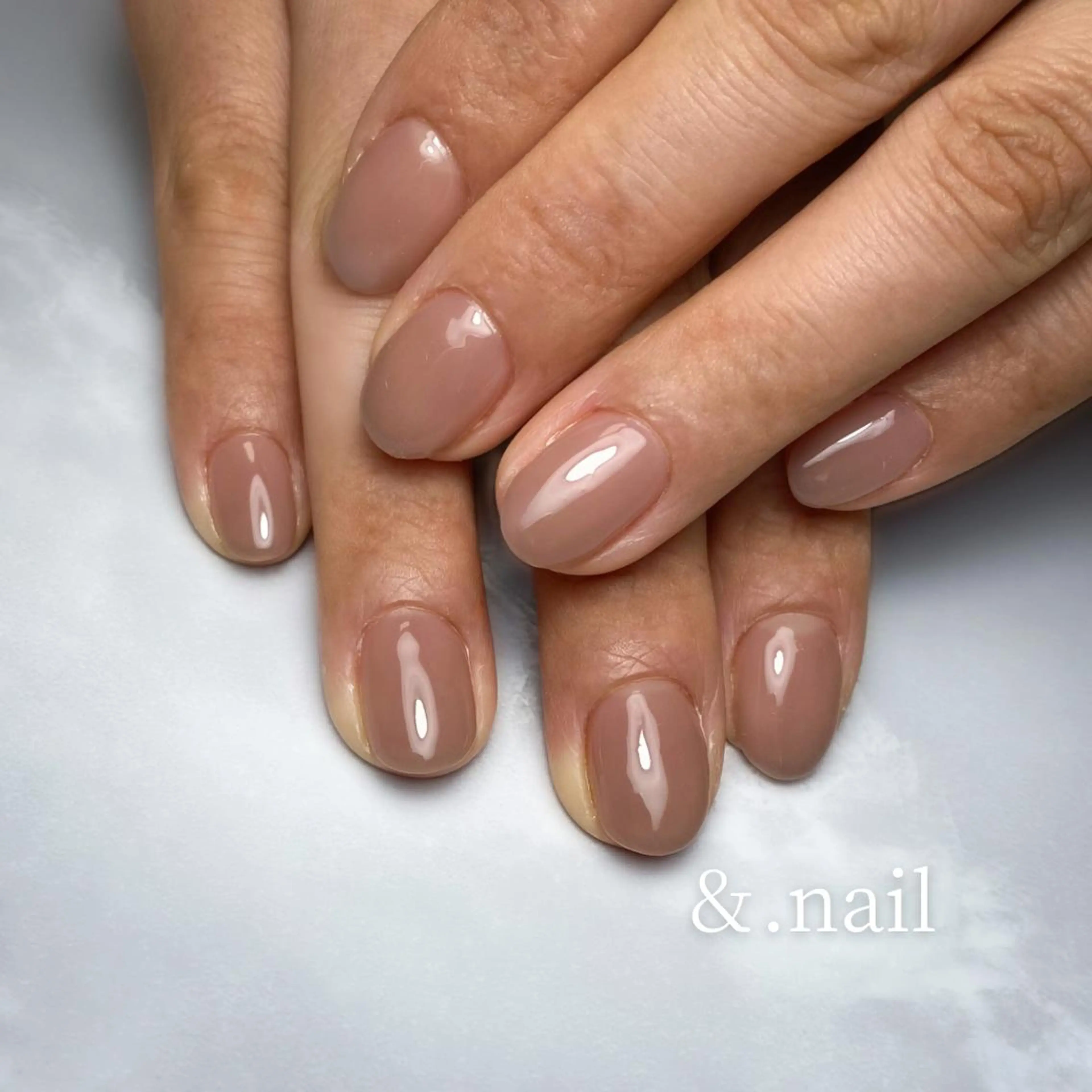 ネイル ワンカラーネイル ピンク &.nail/ ニュアンス/持込み可のネイルデザイン