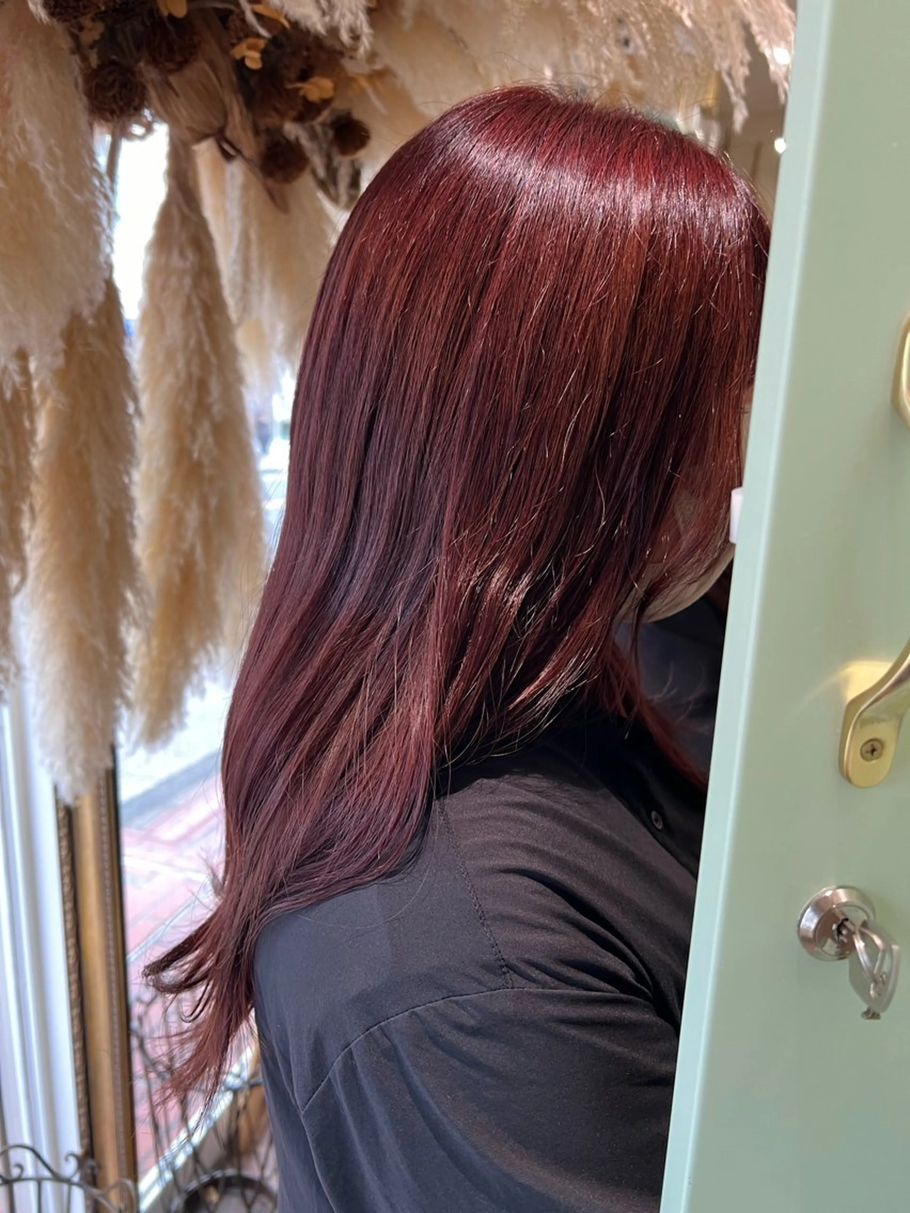 ロング カラー 朝が楽になる艶髪縮毛 ✨中稲明梨のヘアスタイル