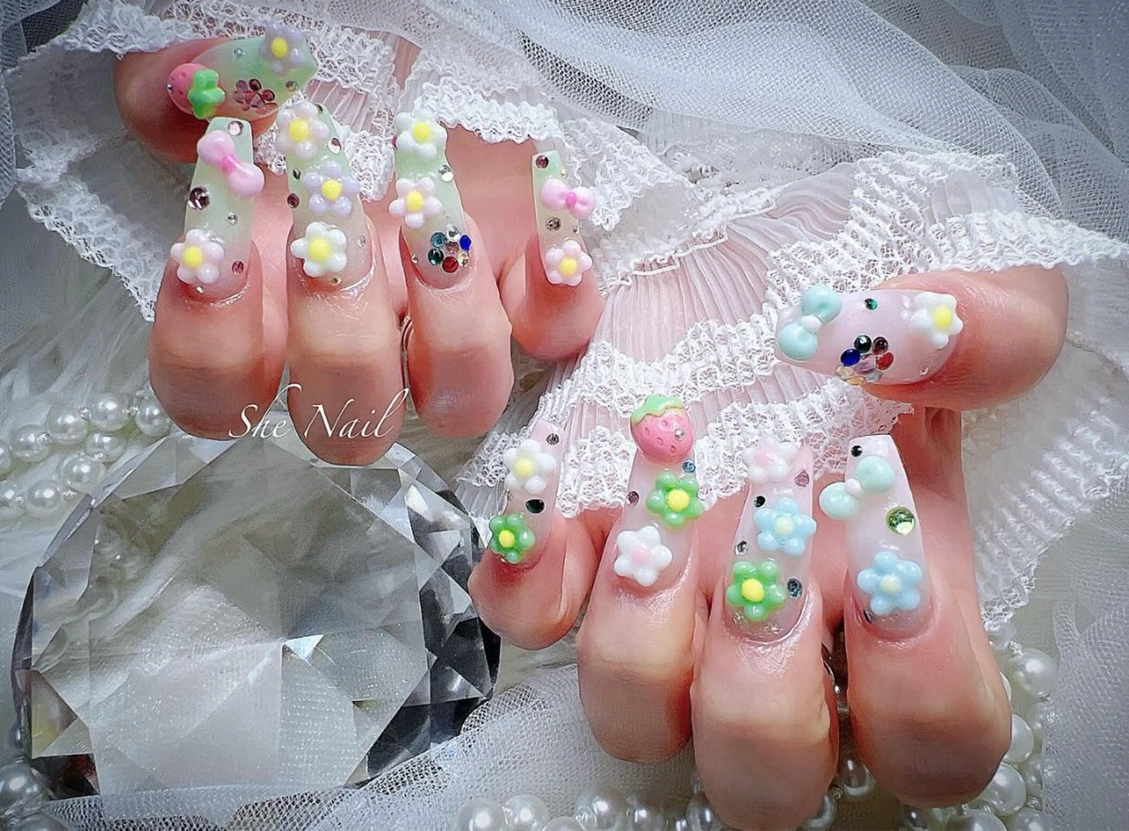 ネイル チークネイル 持ち込み シンプルネイル ネイルチップ ISA_ BELLAのネイルデザイン