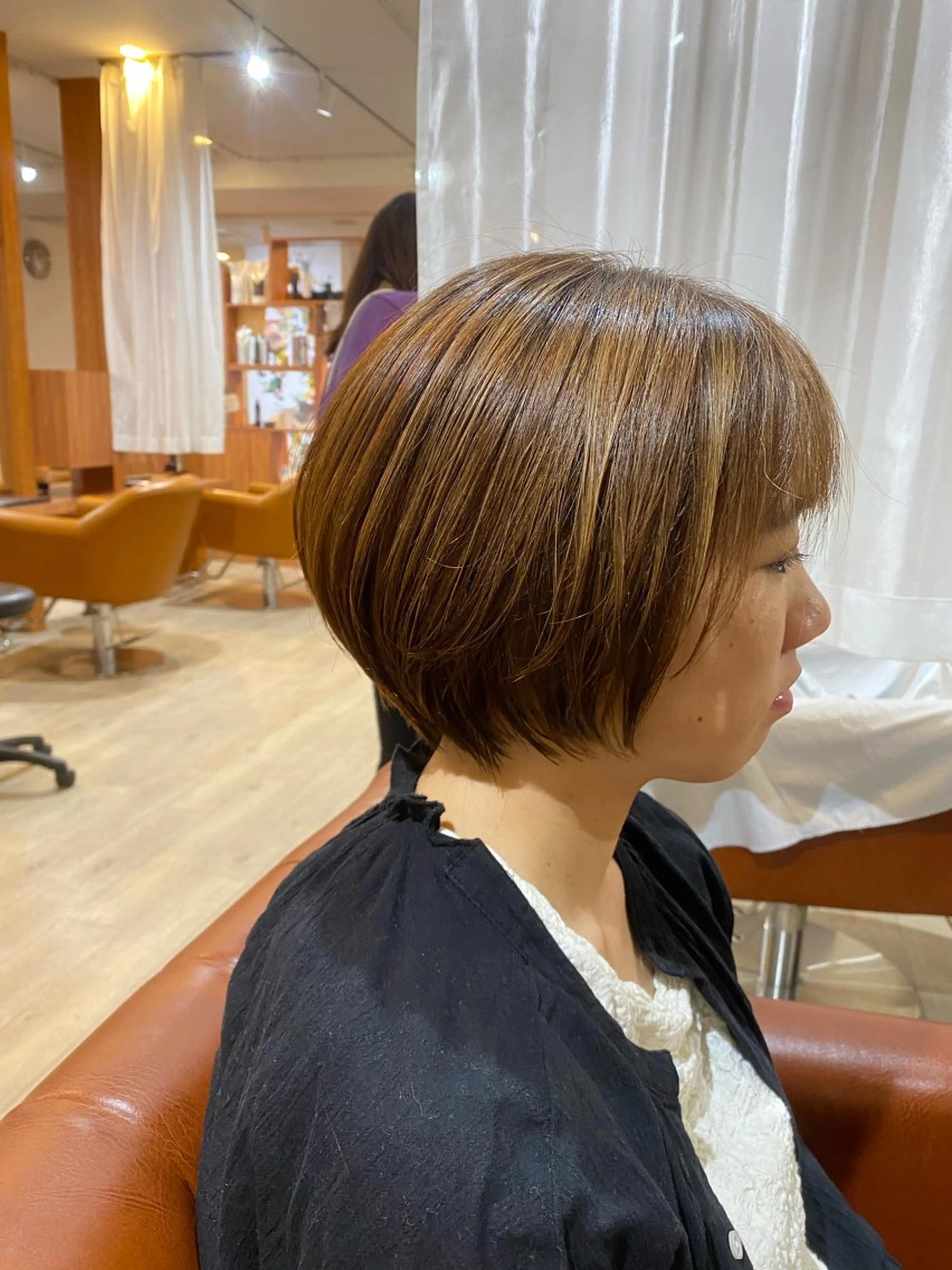 ショート カラー ショートヘア カット ヘアカラー トリートメント 縮毛矯正とレイヤー カット/杉村凜汰郎のヘアスタイル