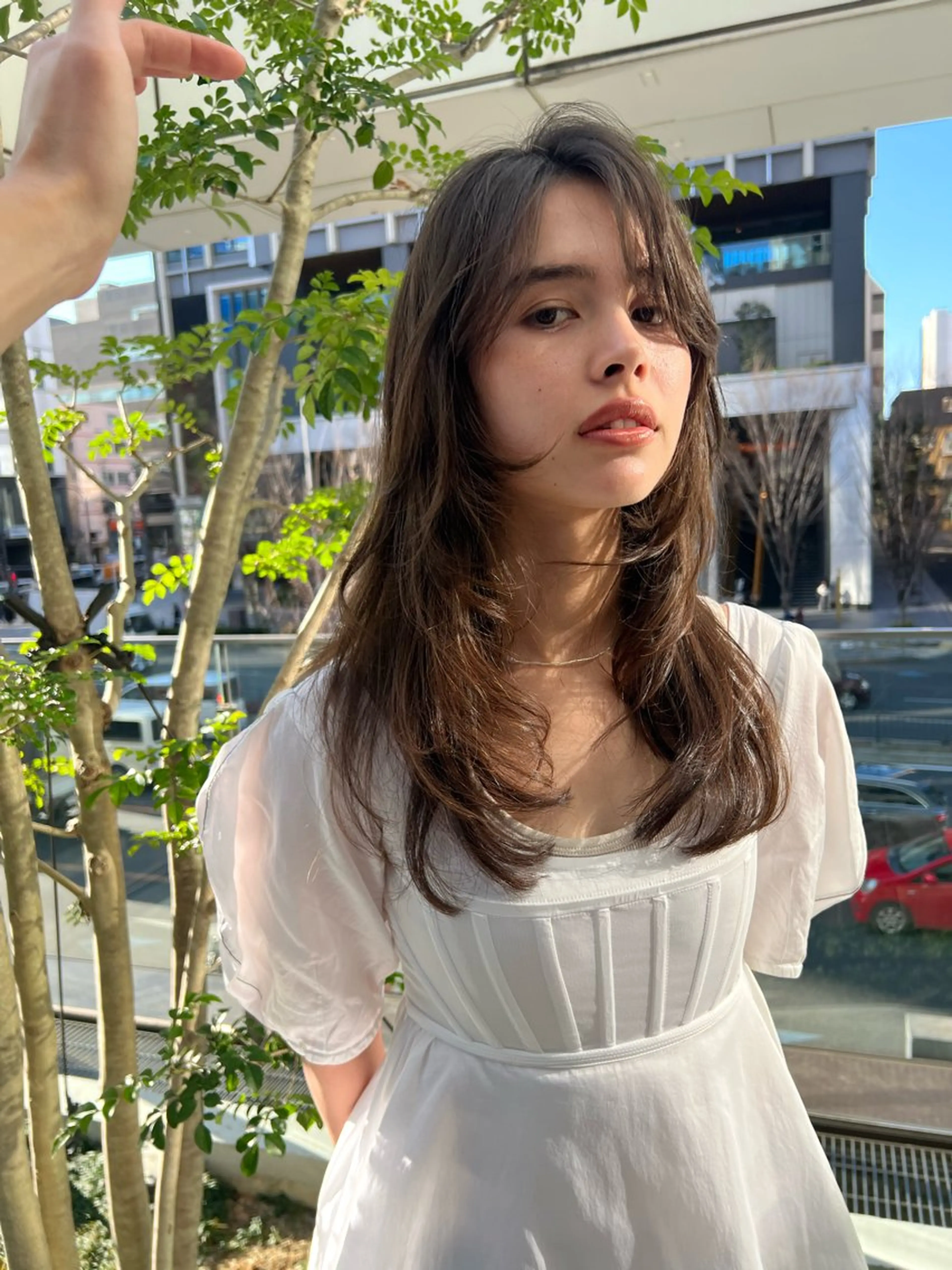 セミロング レイヤーカット カット パーマ sakoda shunkiのヘアスタイル