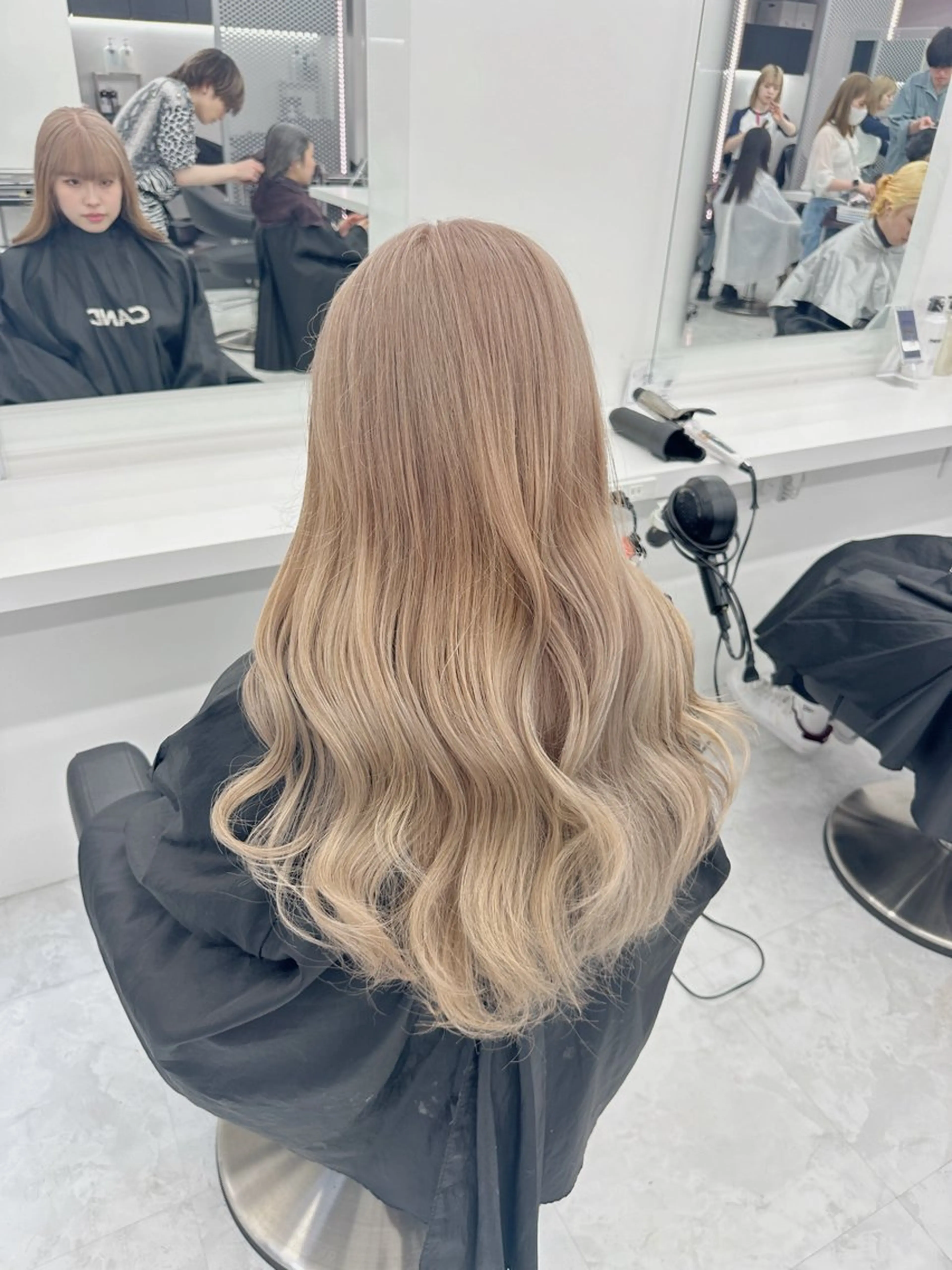 ロング カラー パーマ ヘアアレンジ メンズ キッズ ♥️韓国ヘア レイヤー♥️ゆりのヘアスタイル