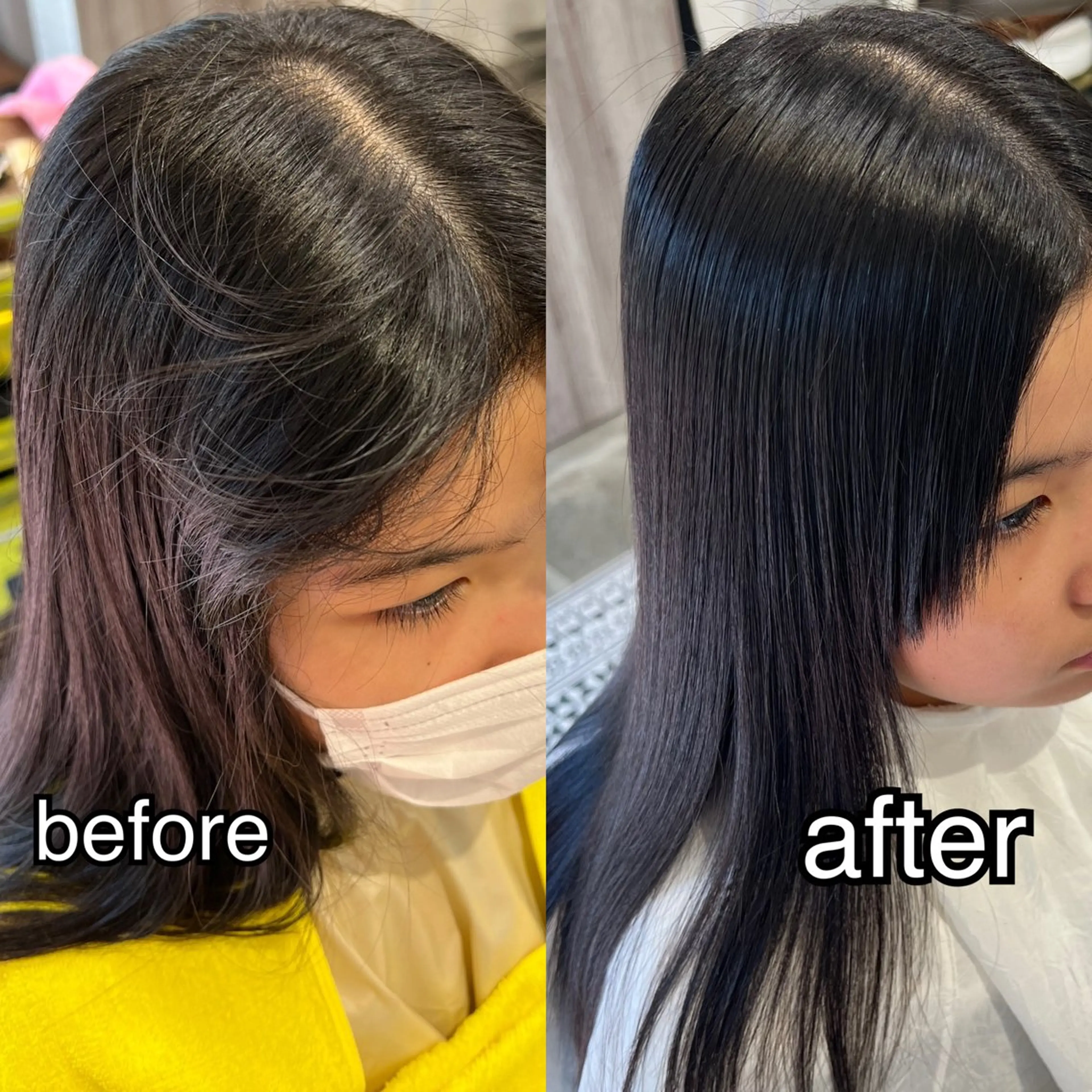 ロング 学生 カット 縮毛矯正 元村貴裕   ・ 美髪矯正美容師のヘアスタイル