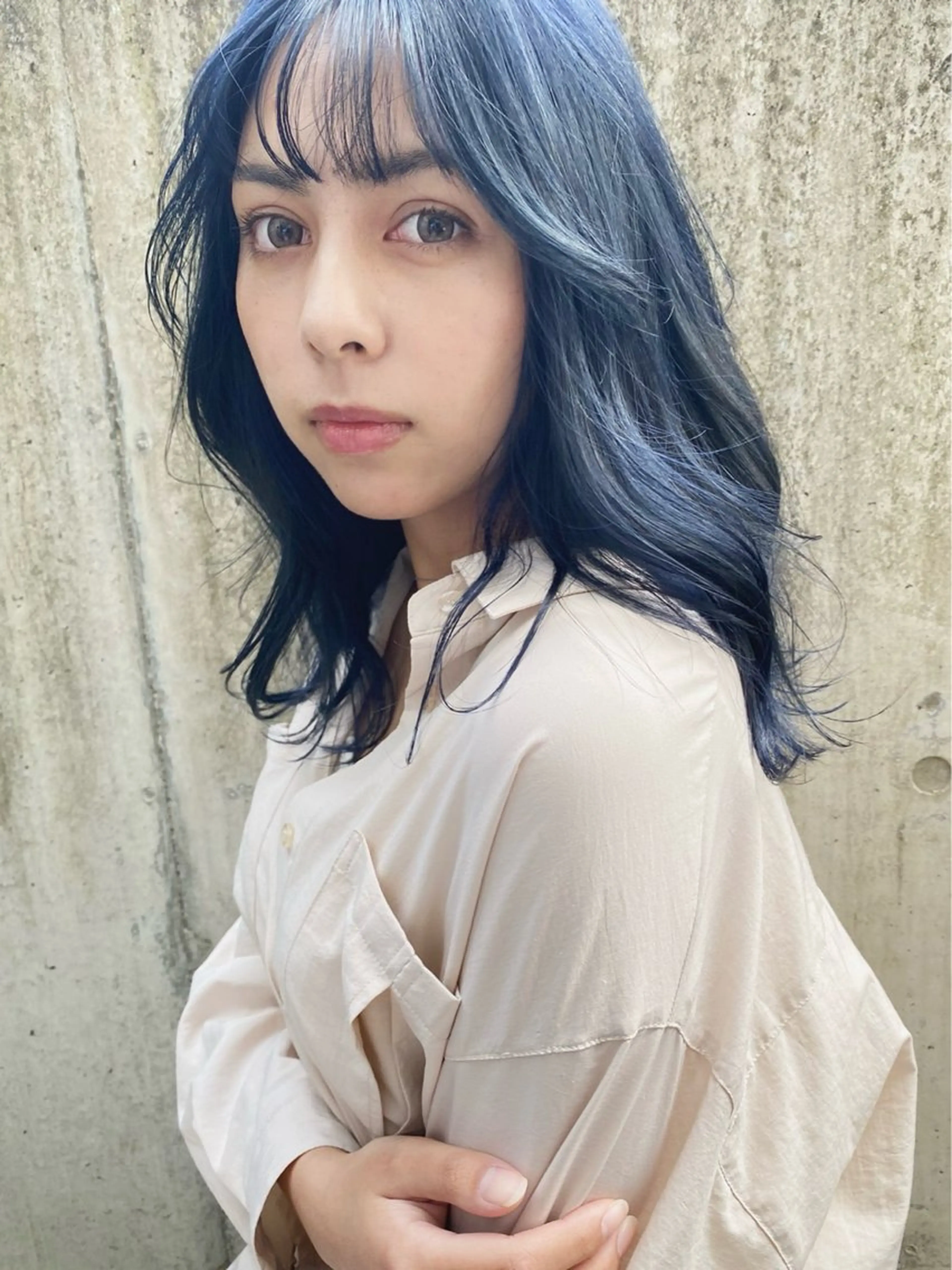 ミディアム カラー カット ヘアカラー イメチェン美容師⭕️ 富永健太のヘアスタイル