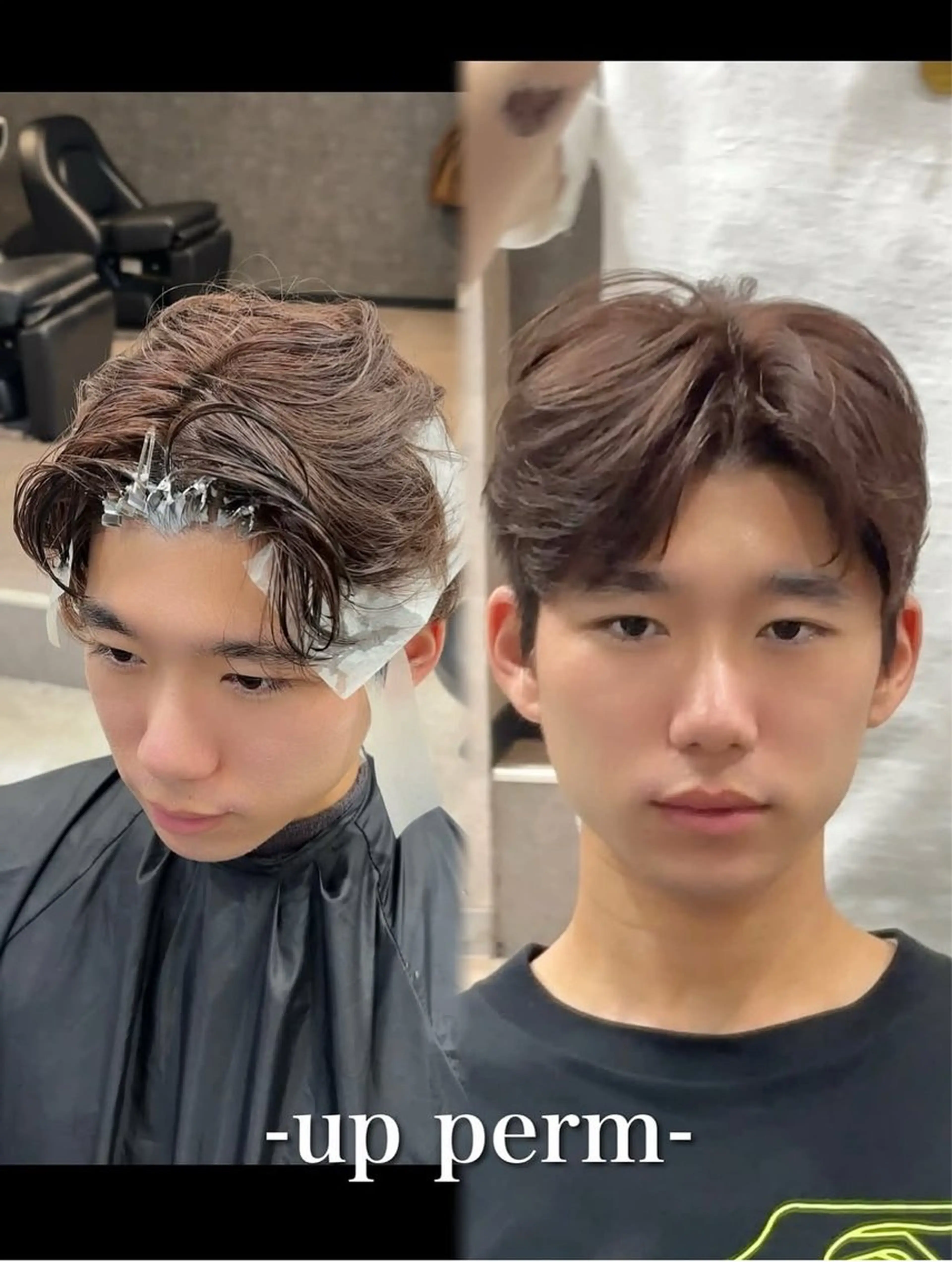 メンズ センターパート ダウンパーマ カルマパーマ マッシュ メンズパーマ 新宿/韓国レイヤー/ 顔まわり/メンズヘアのヘアスタイル