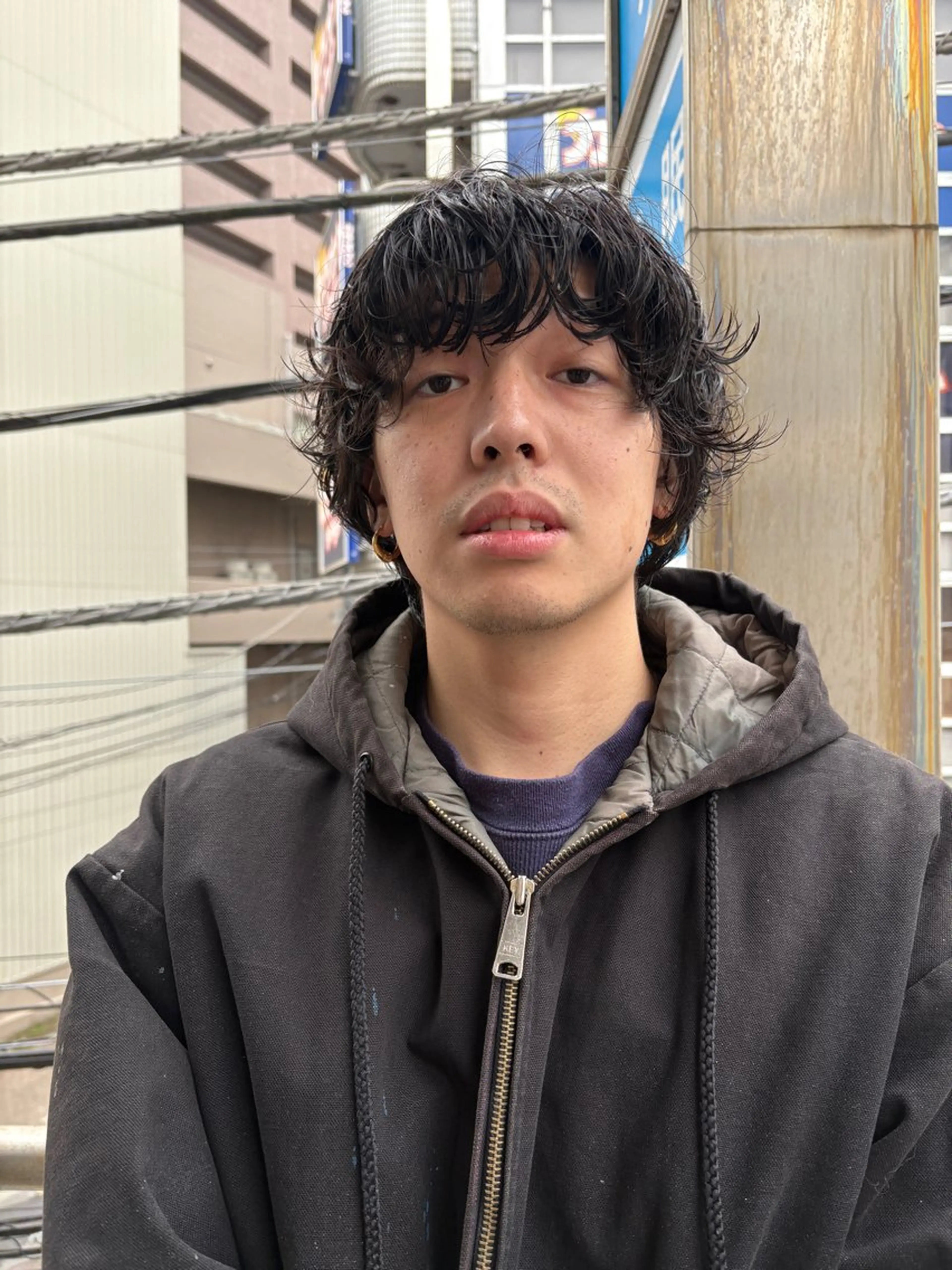 ミディアム パーマ メンズ パーマ/ラフパーマ /ボブパーマ/HYOのヘアスタイル