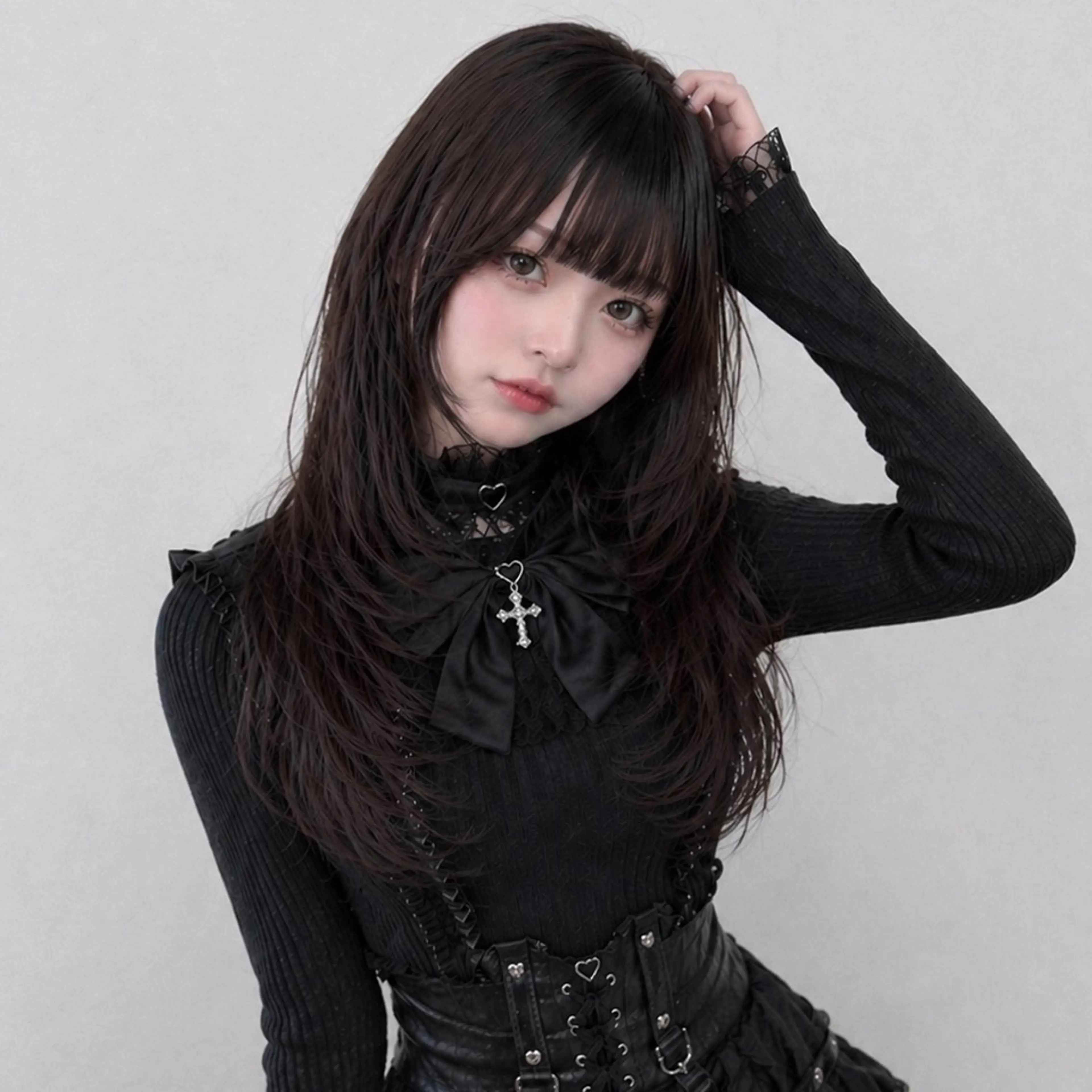 ミディアム 顔周りカット ハッシュカット 韓国風ヘア レイヤーカット 似合わせカット カット ヘアカラー トリートメント ⚡️下園あゆむ⚡️ レイヤーウルフ/韓国のヘアスタイル