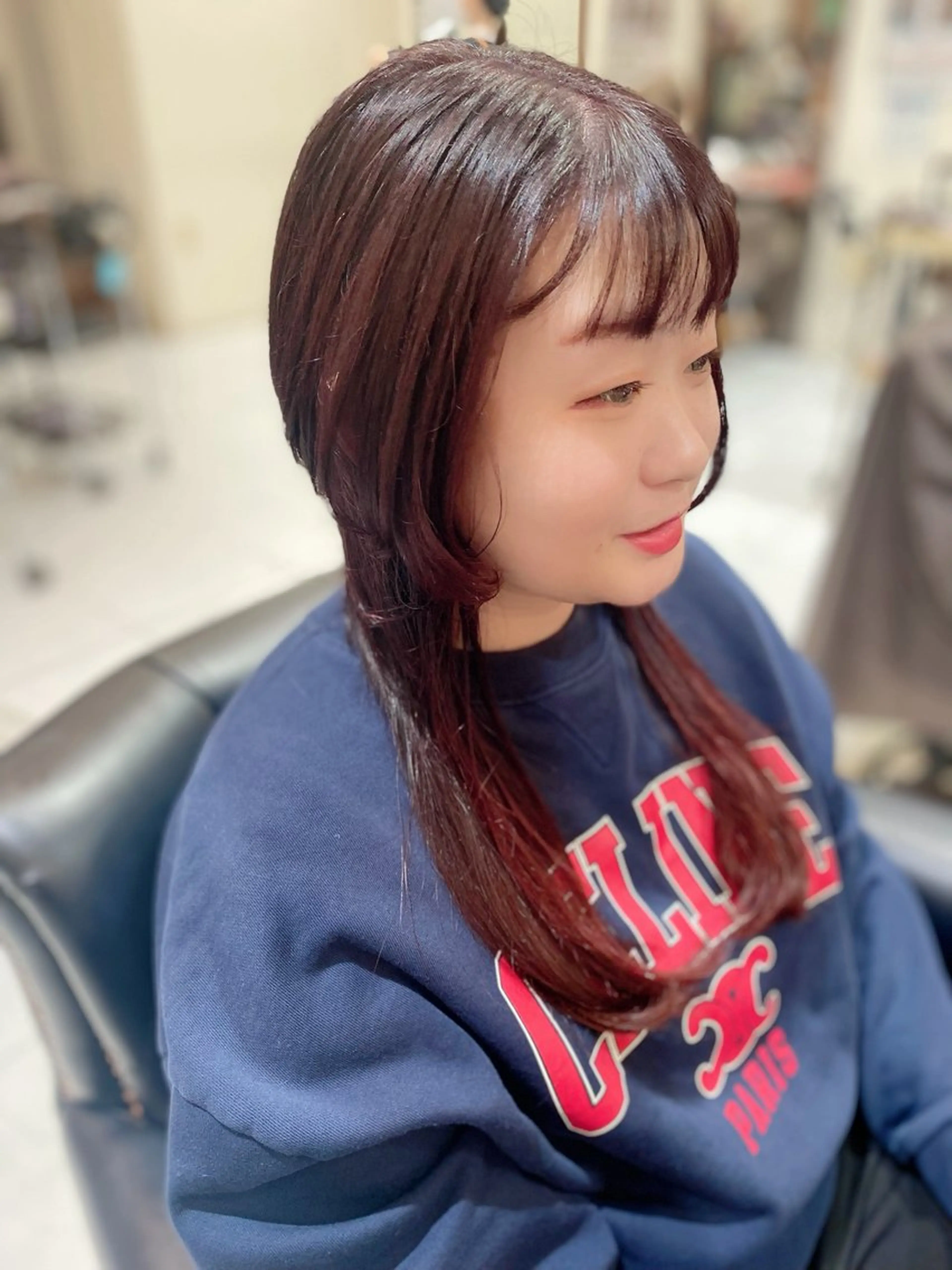 ロング カラー レッドカラー ウルフカット カット ヘアカラー トリートメント Aphrodite 横手 亜紀のヘアスタイル