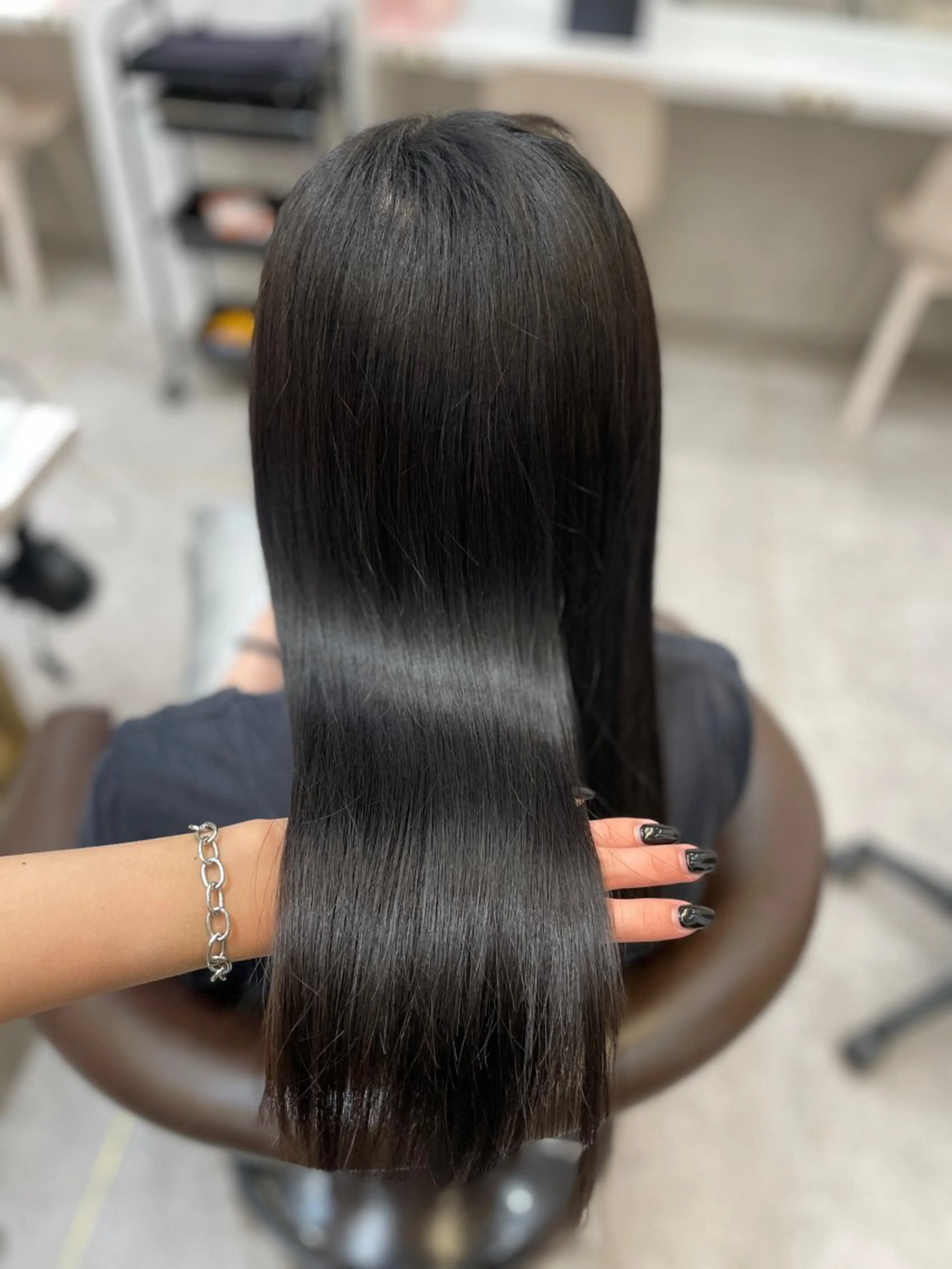 ロング カット ヘアカラー MOE 福岡韓国ヘア✧︎のヘアスタイル