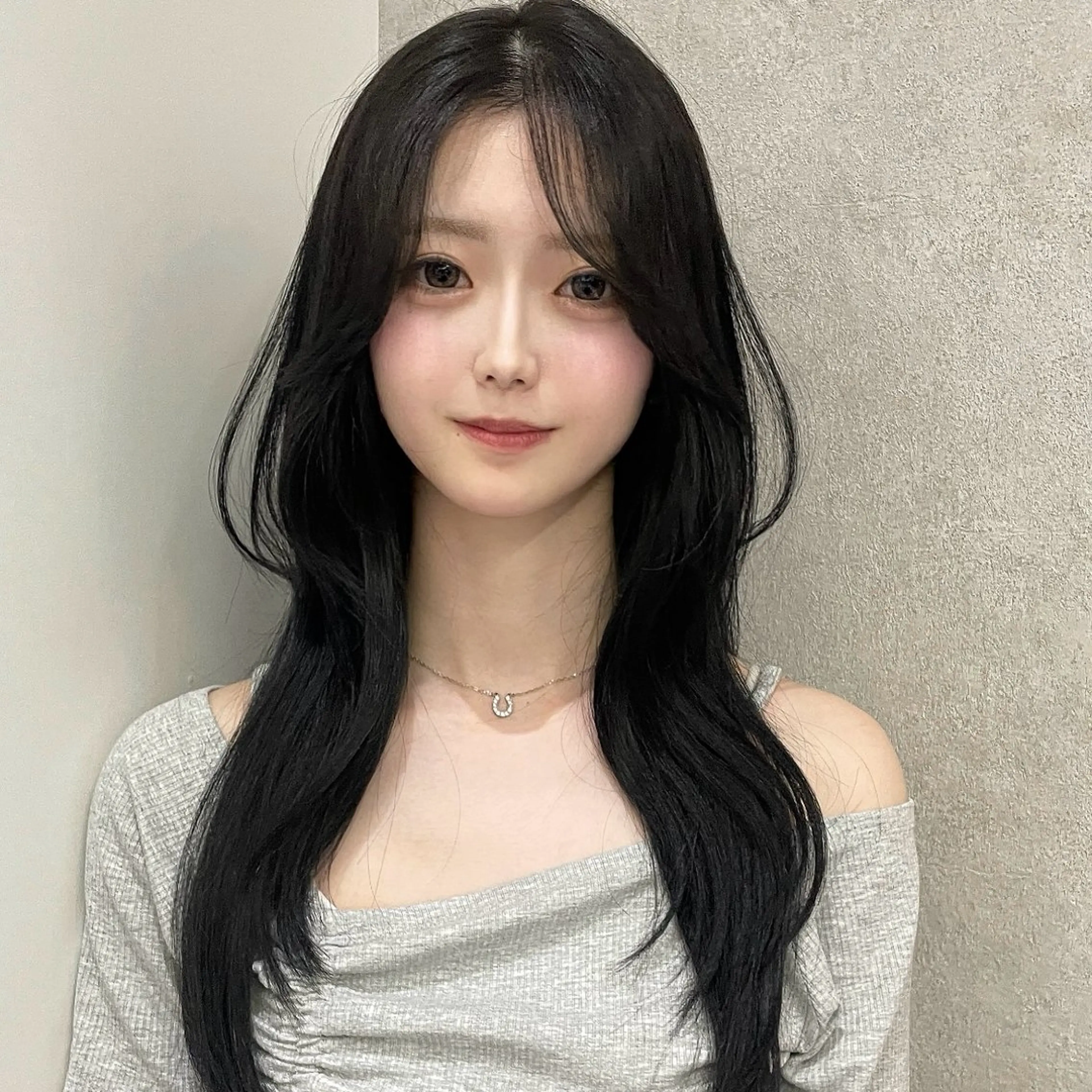 ロング カット ヘアカラー トリートメント ヘッドスパ ヘアセット ハッシュカット🖤✨ 顔周り/韓国ヘアのヘアスタイル