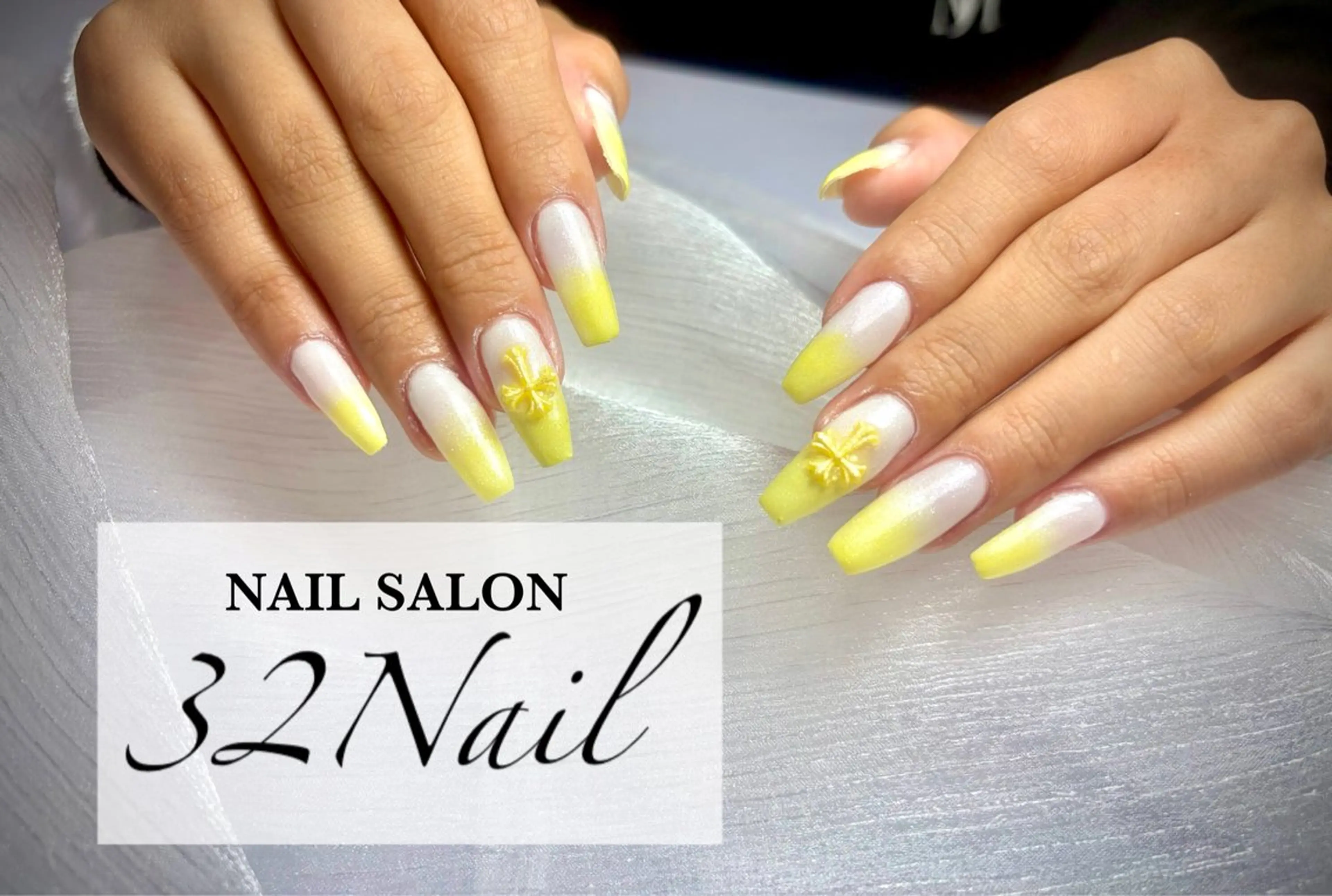 ロング イエローカラー ロング ハンドネイル 櫻谷 美衣のネイルデザイン