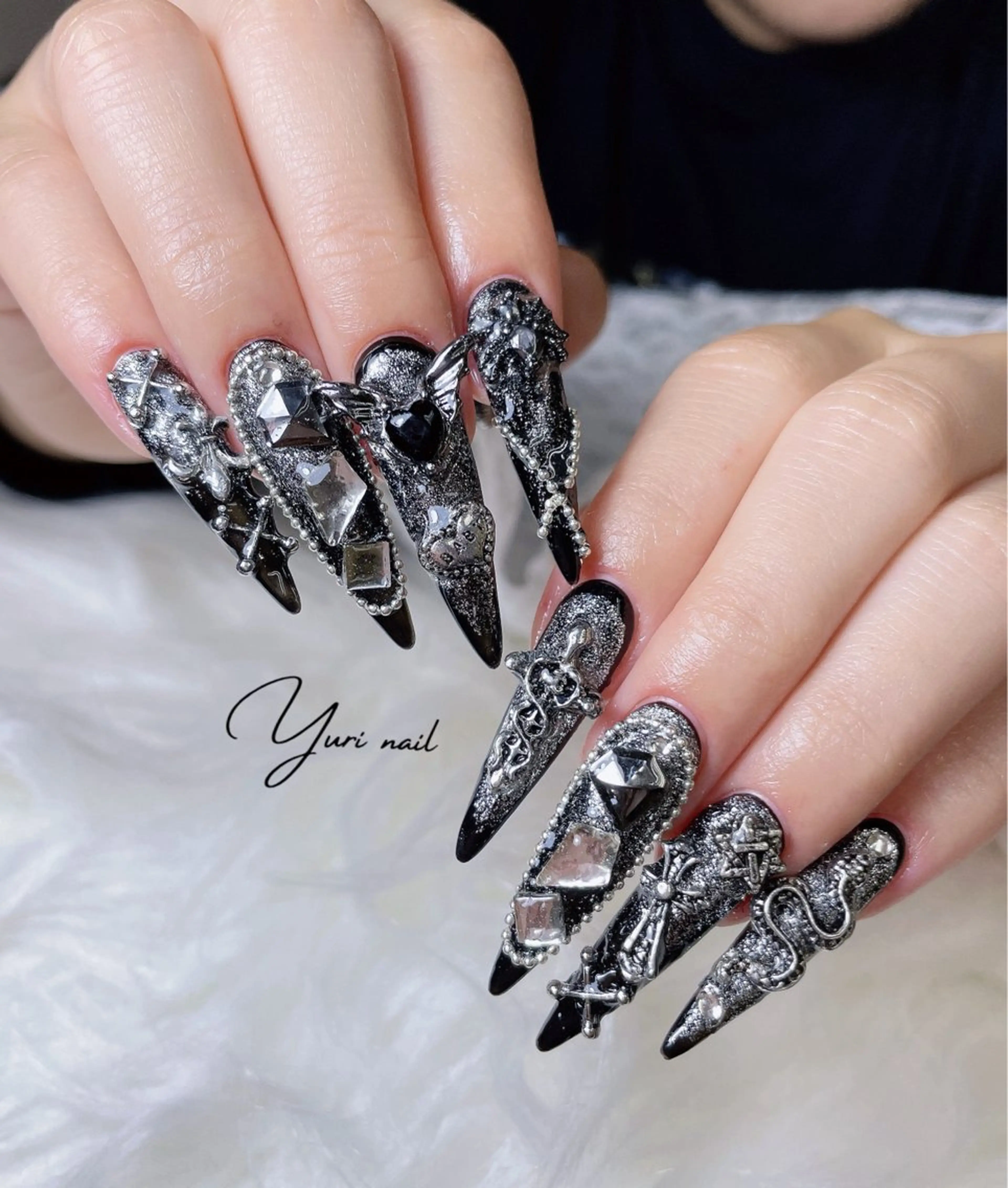 ネイル チークネイル 桜ネイル 長さ出し フットネイル ジェルネイル YURI NAILのネイルデザイン