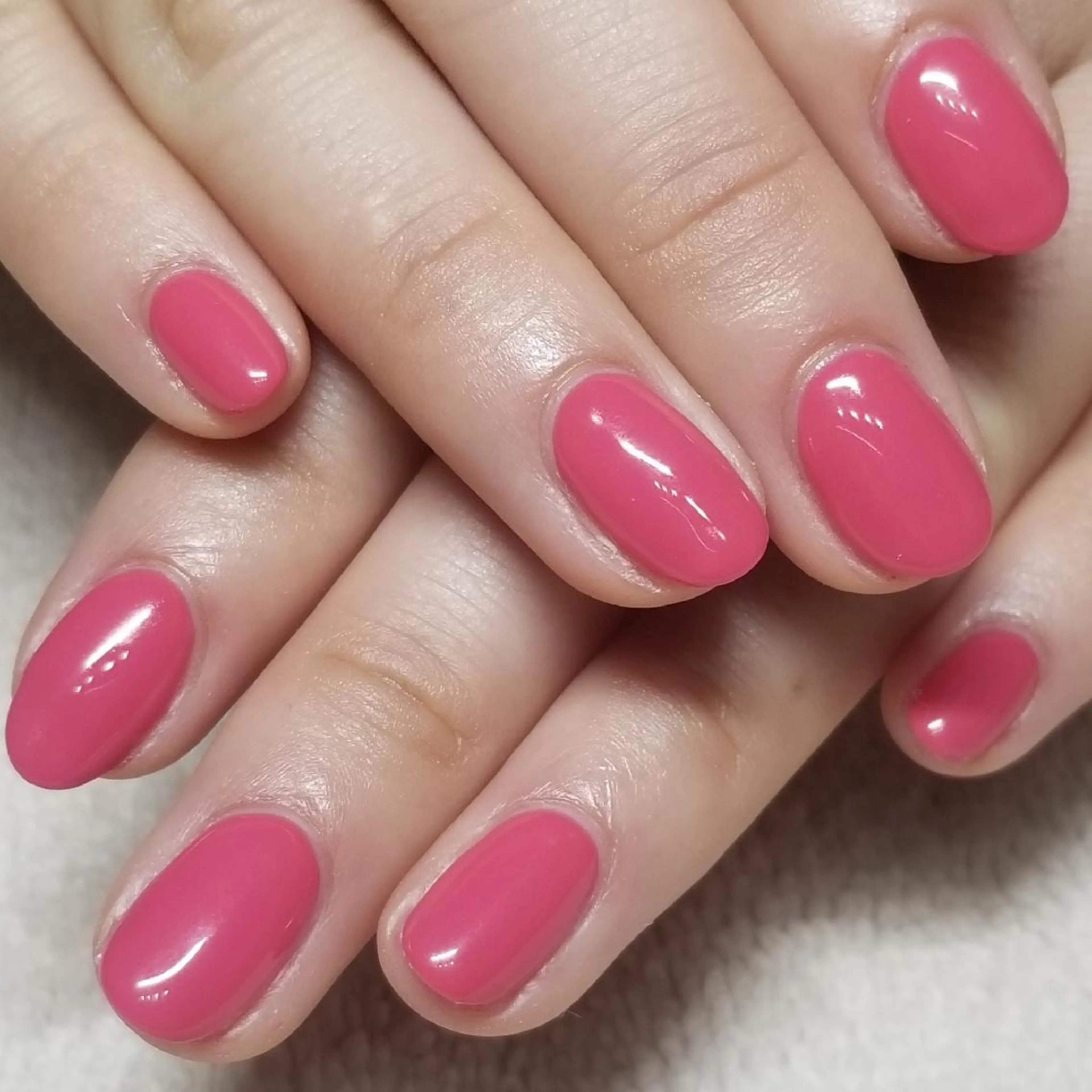 ネイル ワンカラーネイル ピンク ハンドネイル よしだ ひろきのネイルデザイン