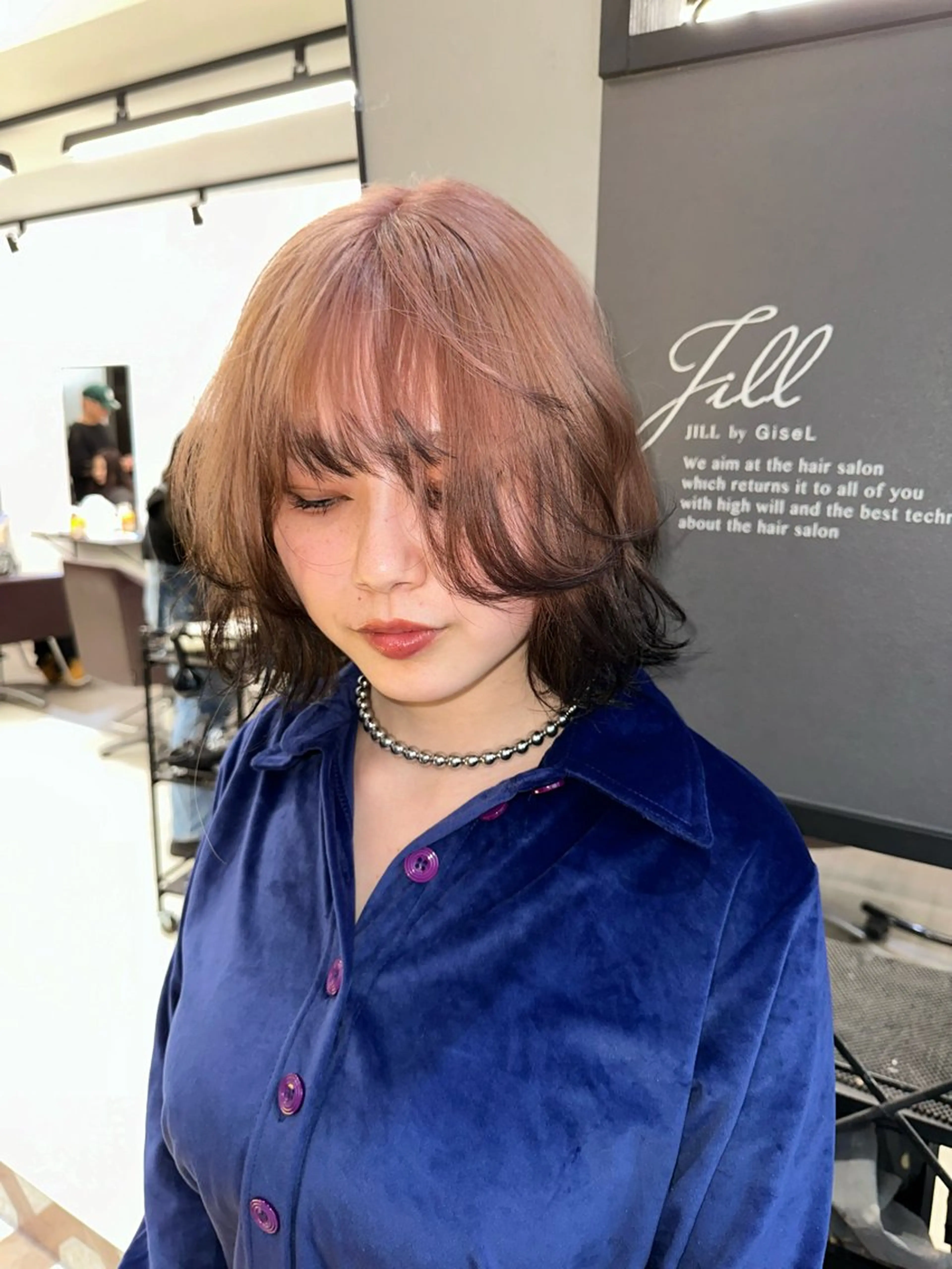 ミディアム カラー 天神大名/ブリーチ 鶴岡和幸/ハイトーンのヘアスタイル