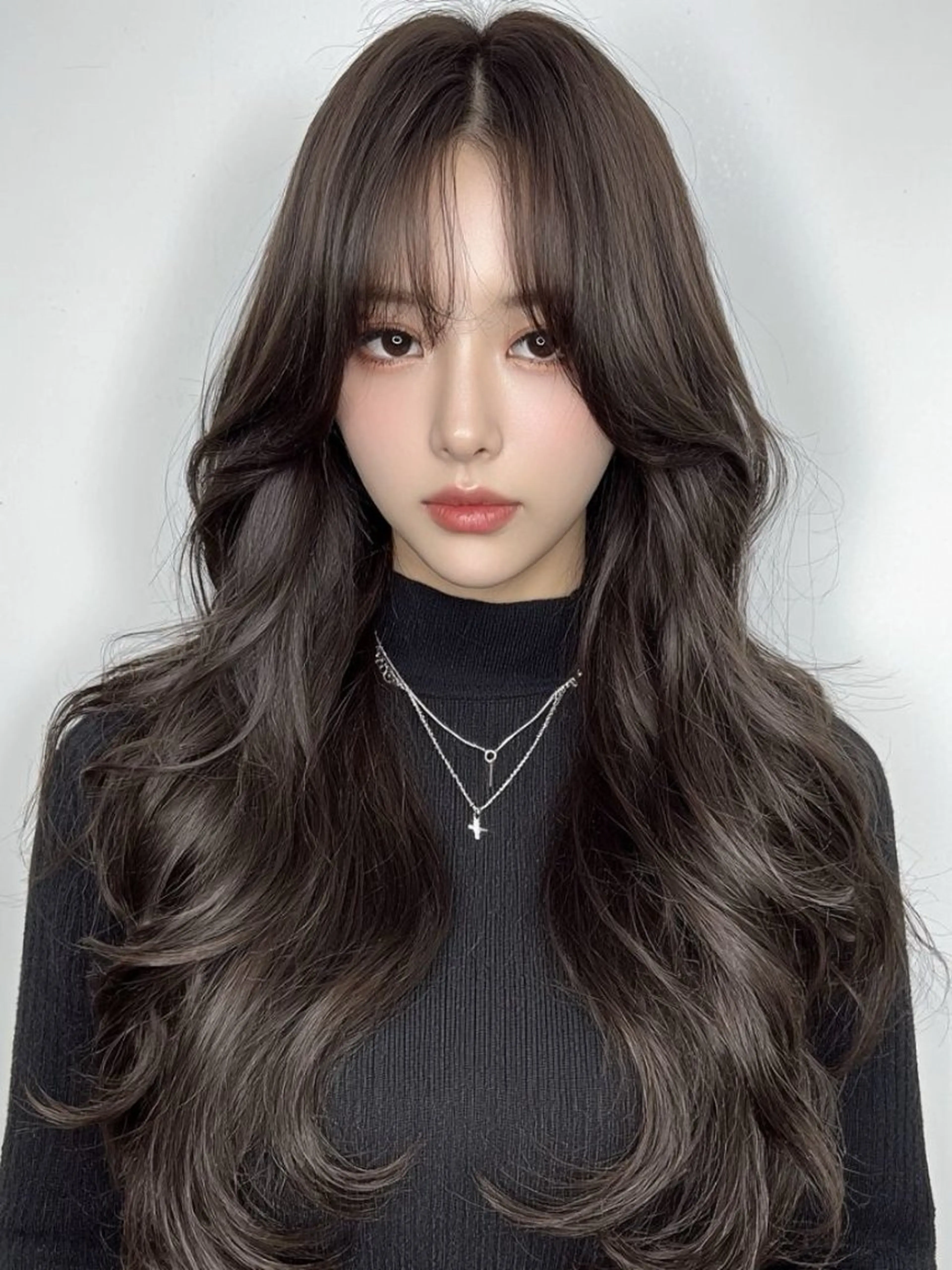 ロング カラー カット ヘアカラー トリートメント 上品韓国ヘア レイヤー/ayaのヘアスタイル